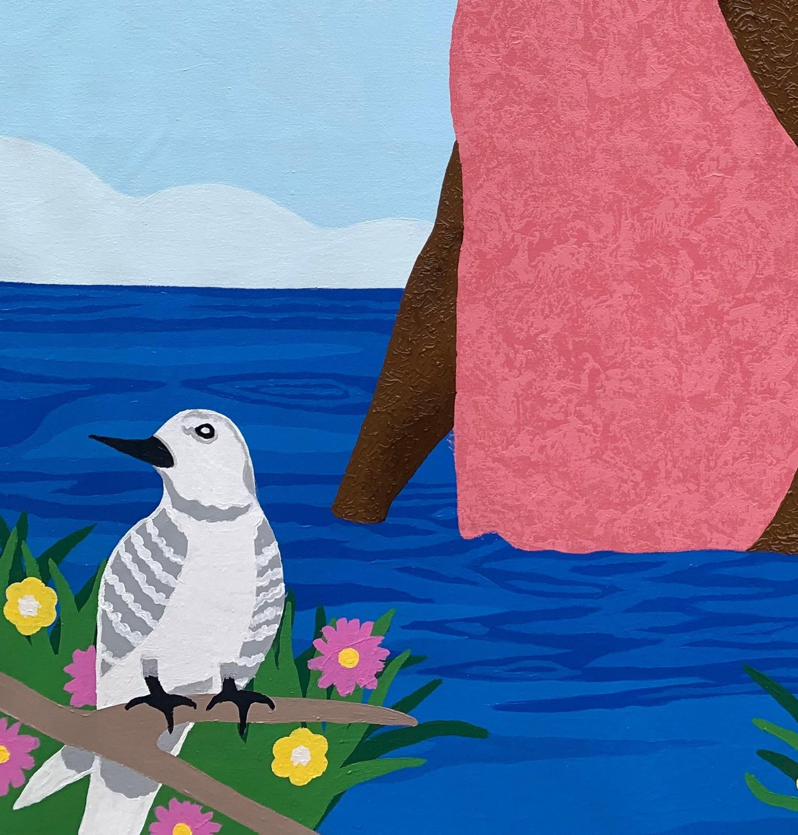 Joshua Salami, Sometimes At The Beach - 21st Century, Expressionist, Figurative Landscape, Men, 2023 - 13