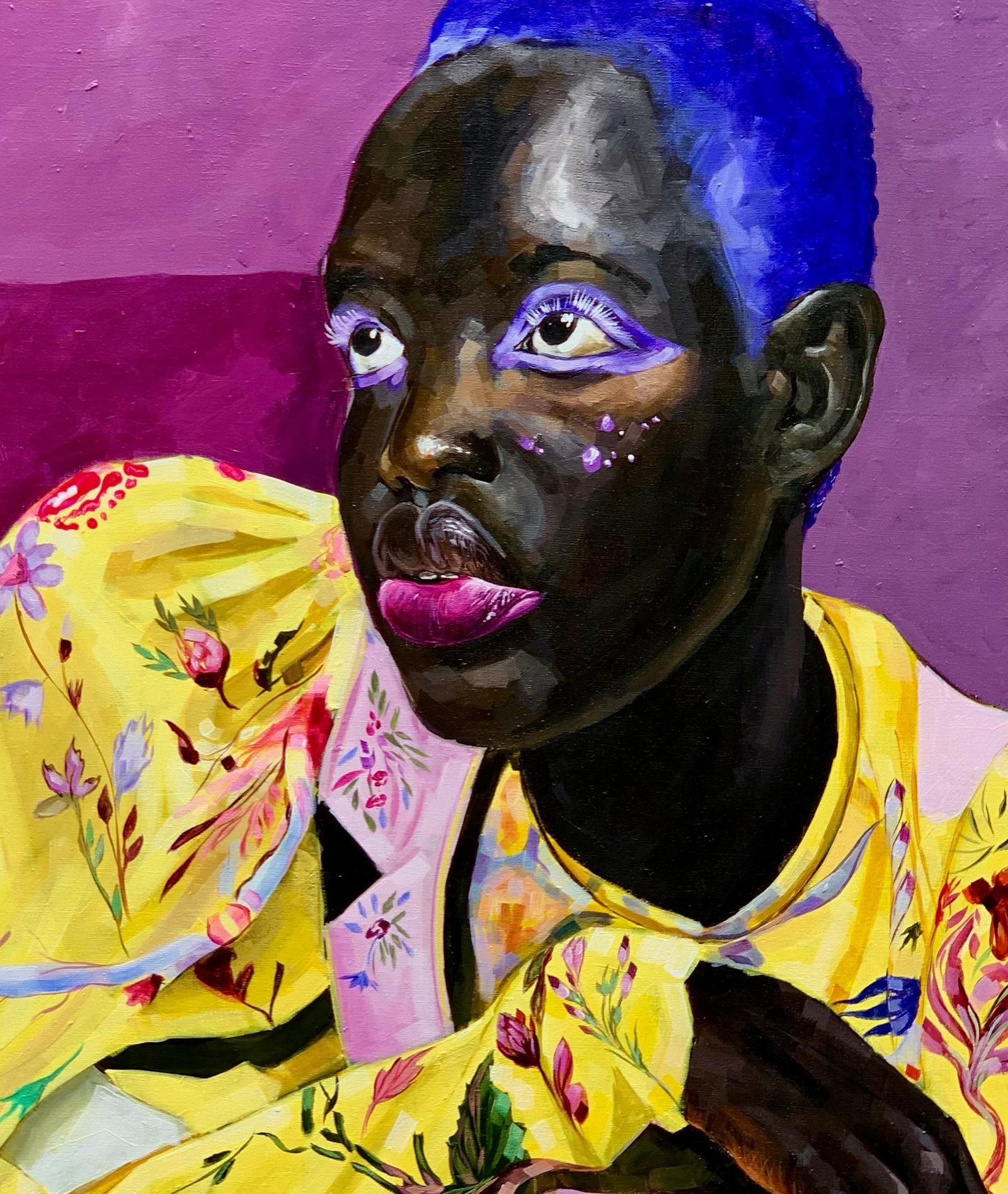 Elie HATUNGIMANA, Inner Bloom -21st Century, Contemporary, Figurative Painting, Women Art, 2024 - 9