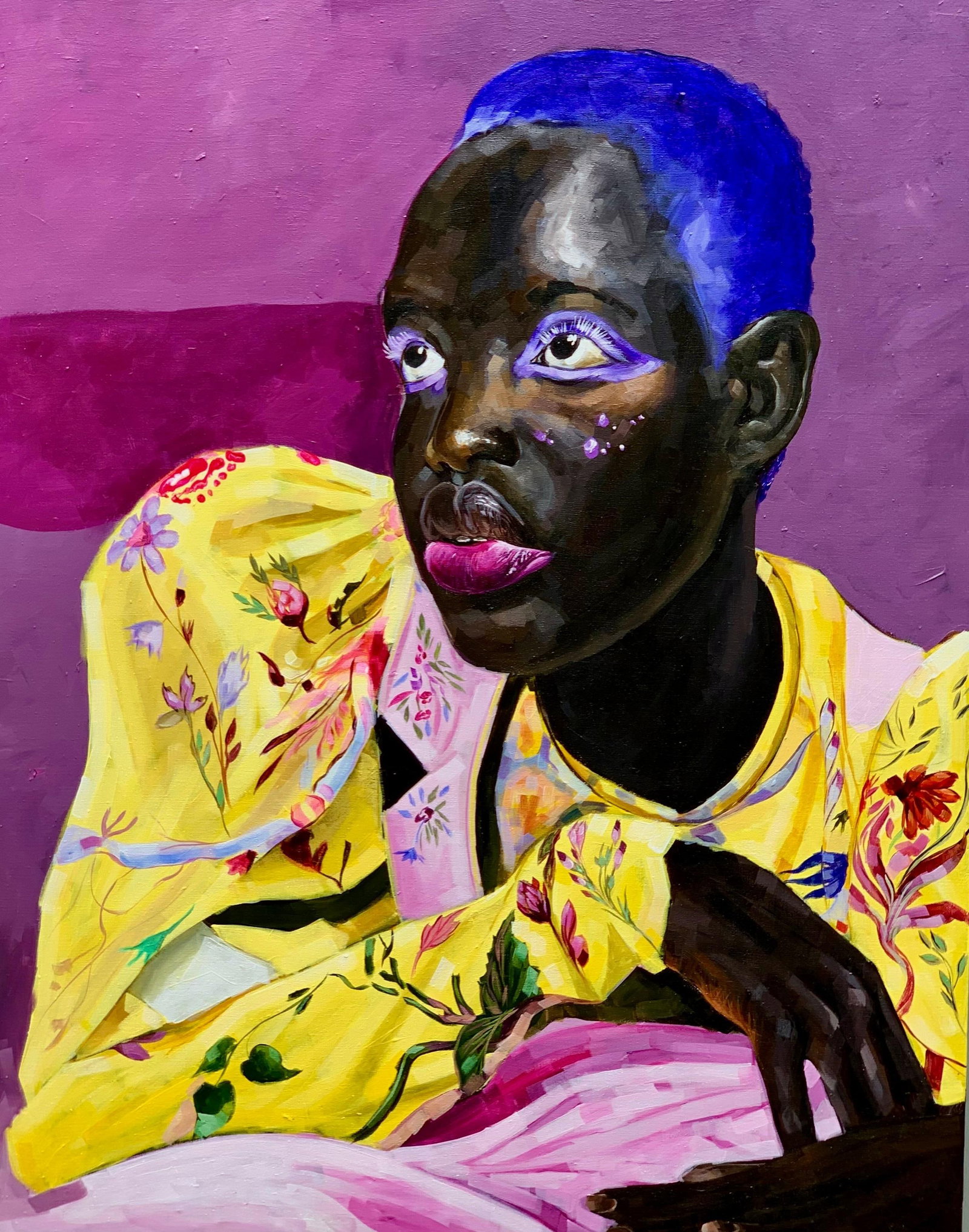 Elie HATUNGIMANA, Inner Bloom -21st Century, Contemporary, Figurative Painting, Women Art, 2024 - 10