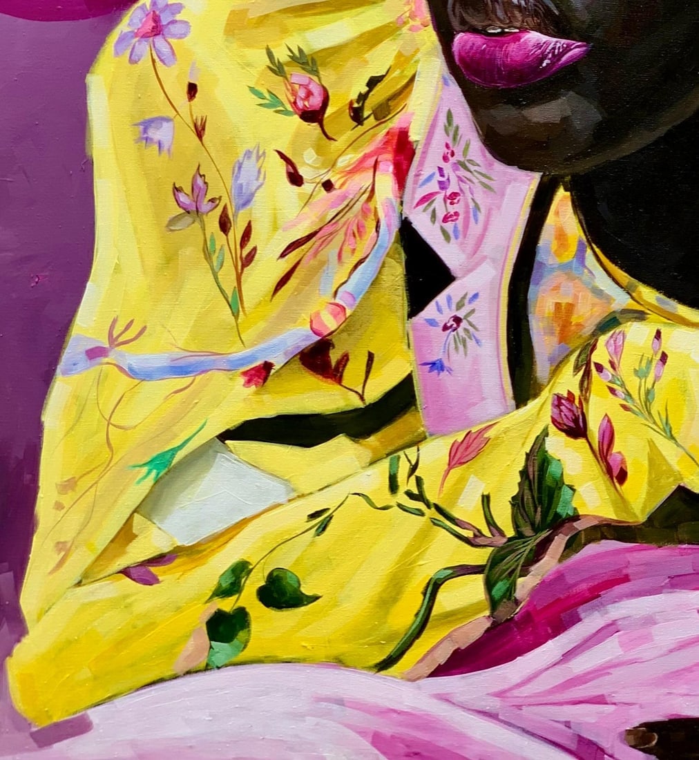 Elie HATUNGIMANA, Inner Bloom -21st Century, Contemporary, Figurative Painting, Women Art, 2024 - 13