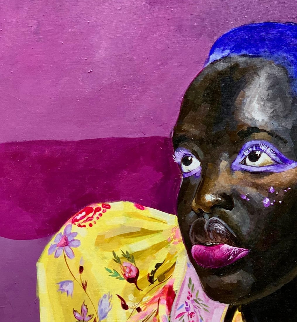 Elie HATUNGIMANA, Inner Bloom -21st Century, Contemporary, Figurative Painting, Women Art, 2024 - 5