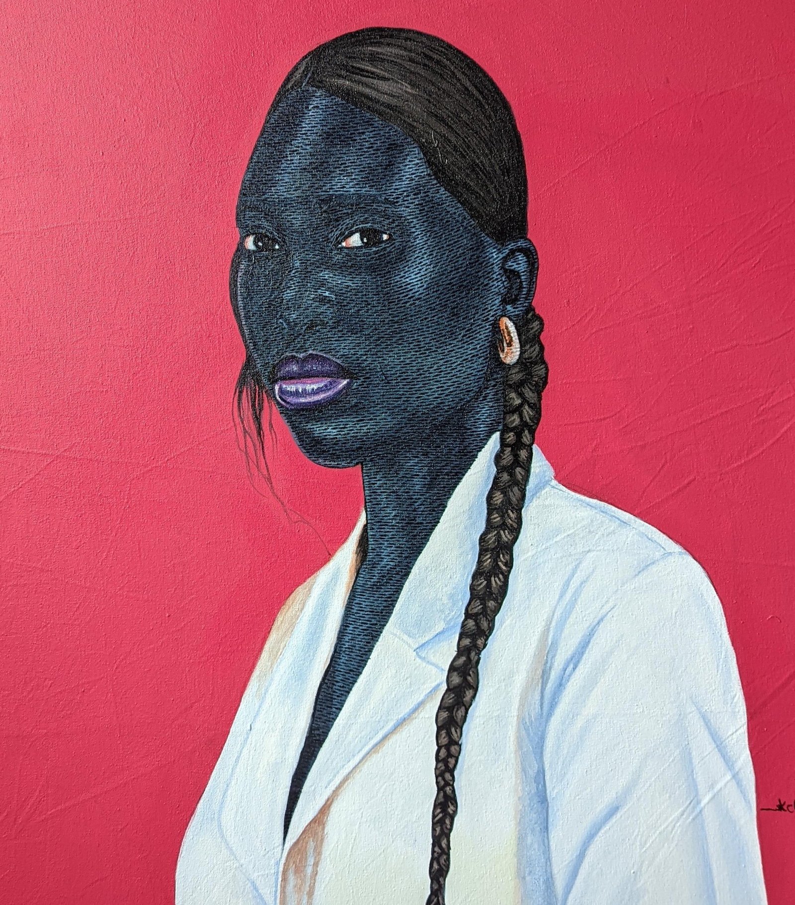Kum Cletus, Black Beauty - 21st Century, Contemporary, Figurative Portrait, Acrylic, Women, 2023 - 9