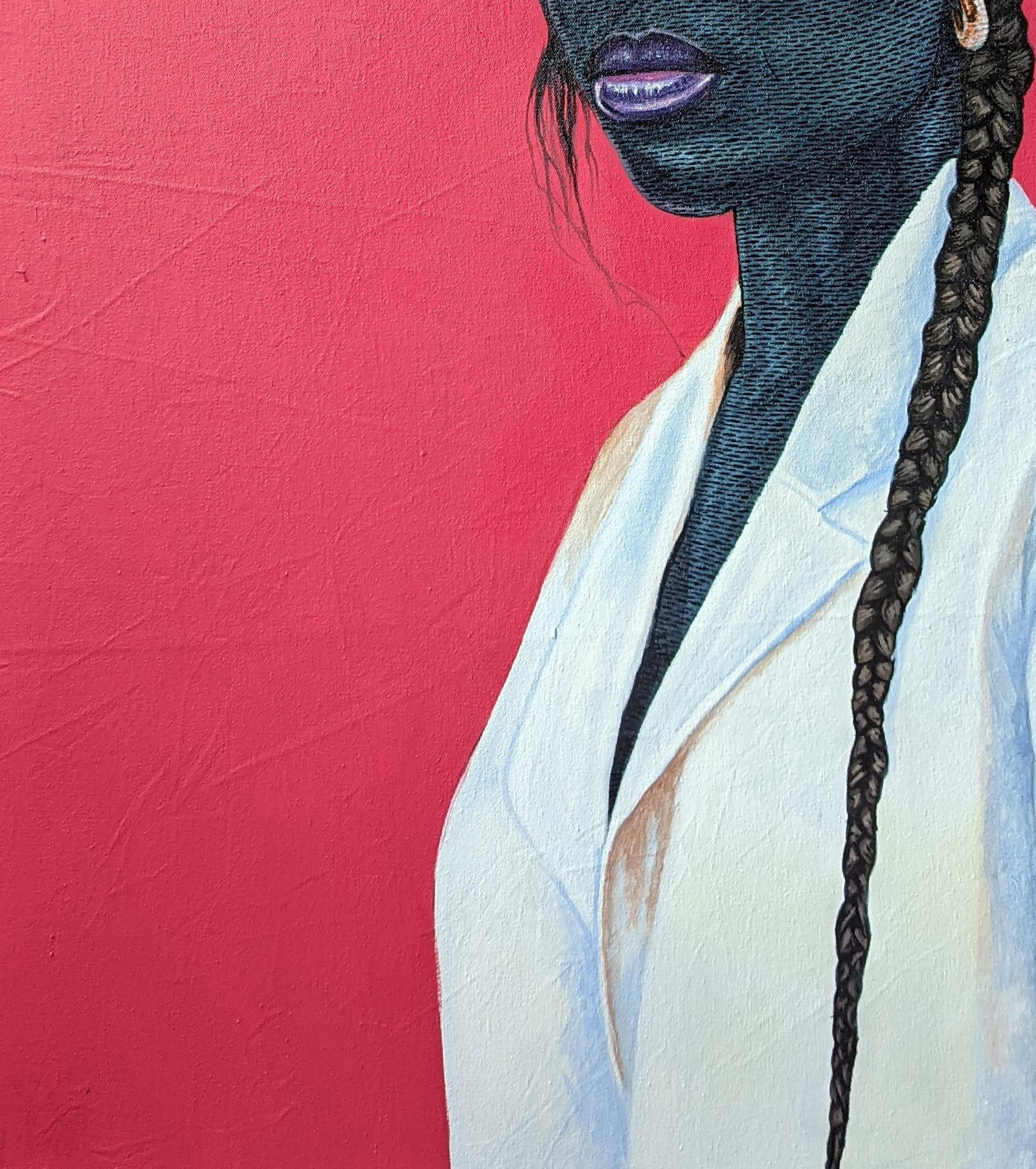 Kum Cletus, Black Beauty - 21st Century, Contemporary, Figurative Portrait, Acrylic, Women, 2023 - 13