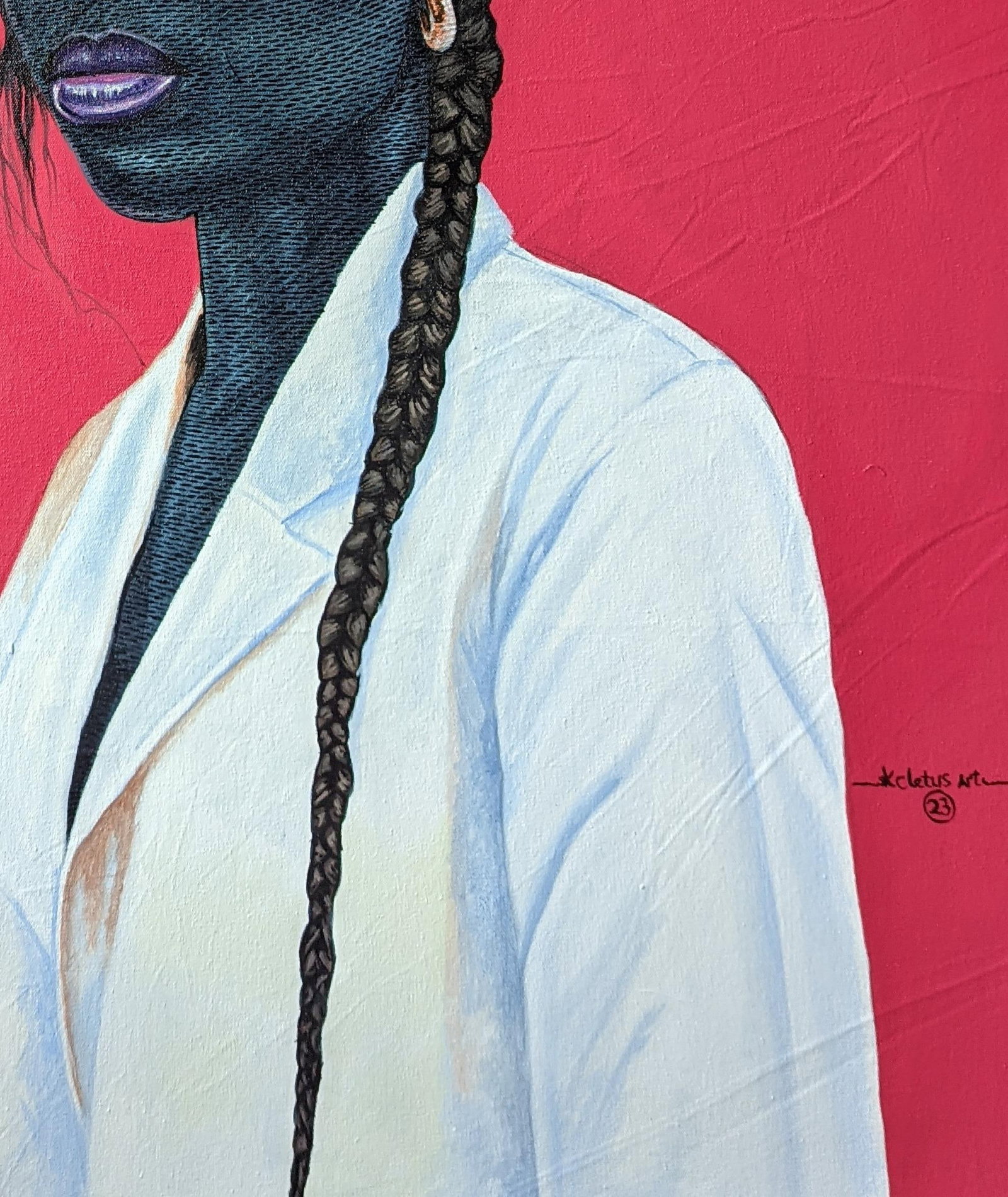 Kum Cletus, Black Beauty - 21st Century, Contemporary, Figurative Portrait, Acrylic, Women, 2023 - 2