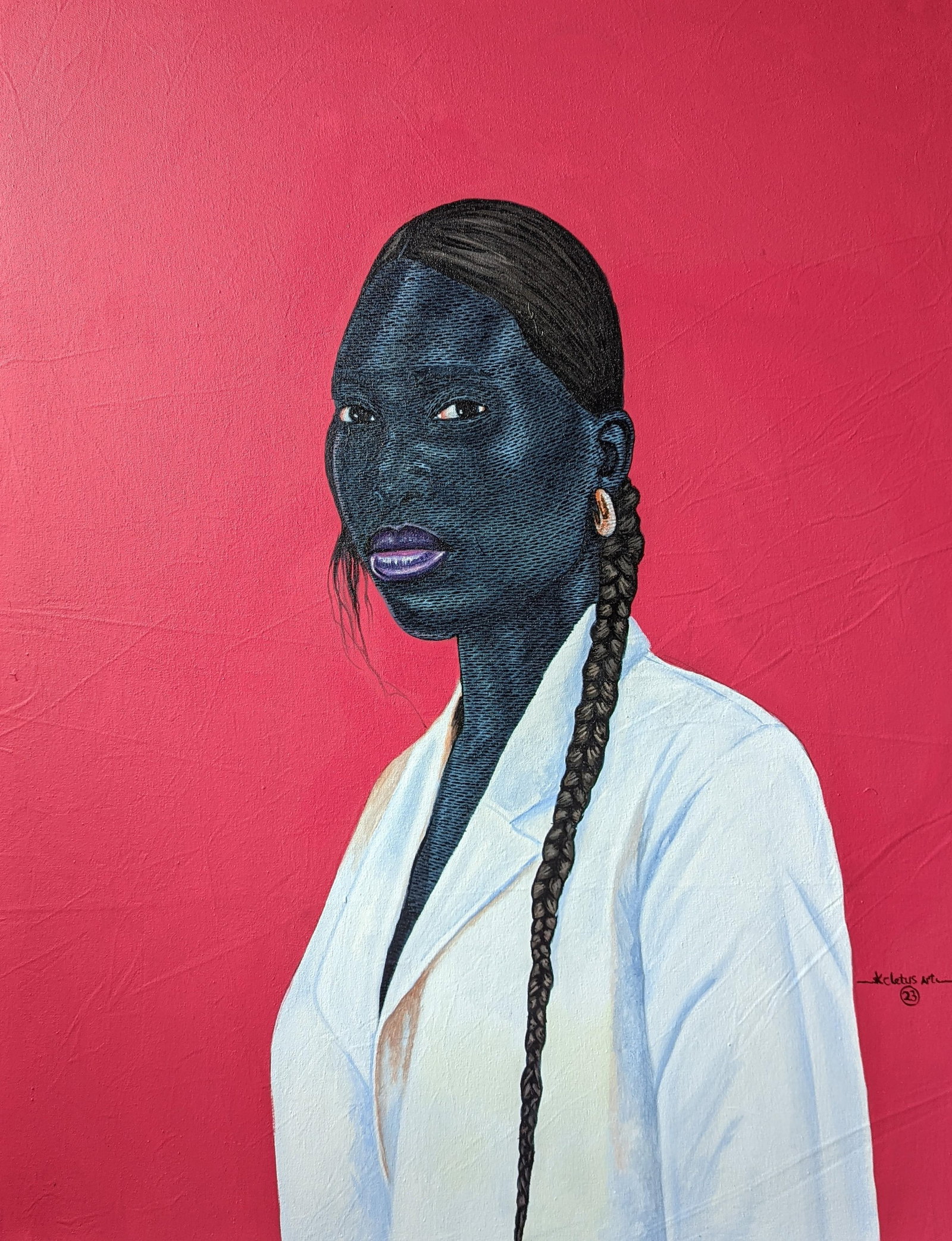 Kum Cletus, Black Beauty - 21st Century, Contemporary, Figurative Portrait, Acrylic, Women, 2023 - 4