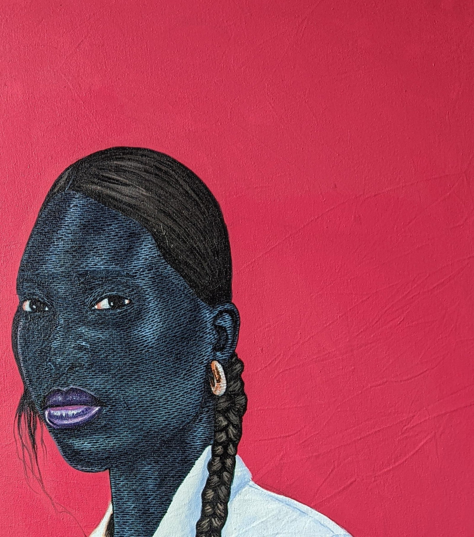 Kum Cletus, Black Beauty - 21st Century, Contemporary, Figurative Portrait, Acrylic, Women, 2023 - 6