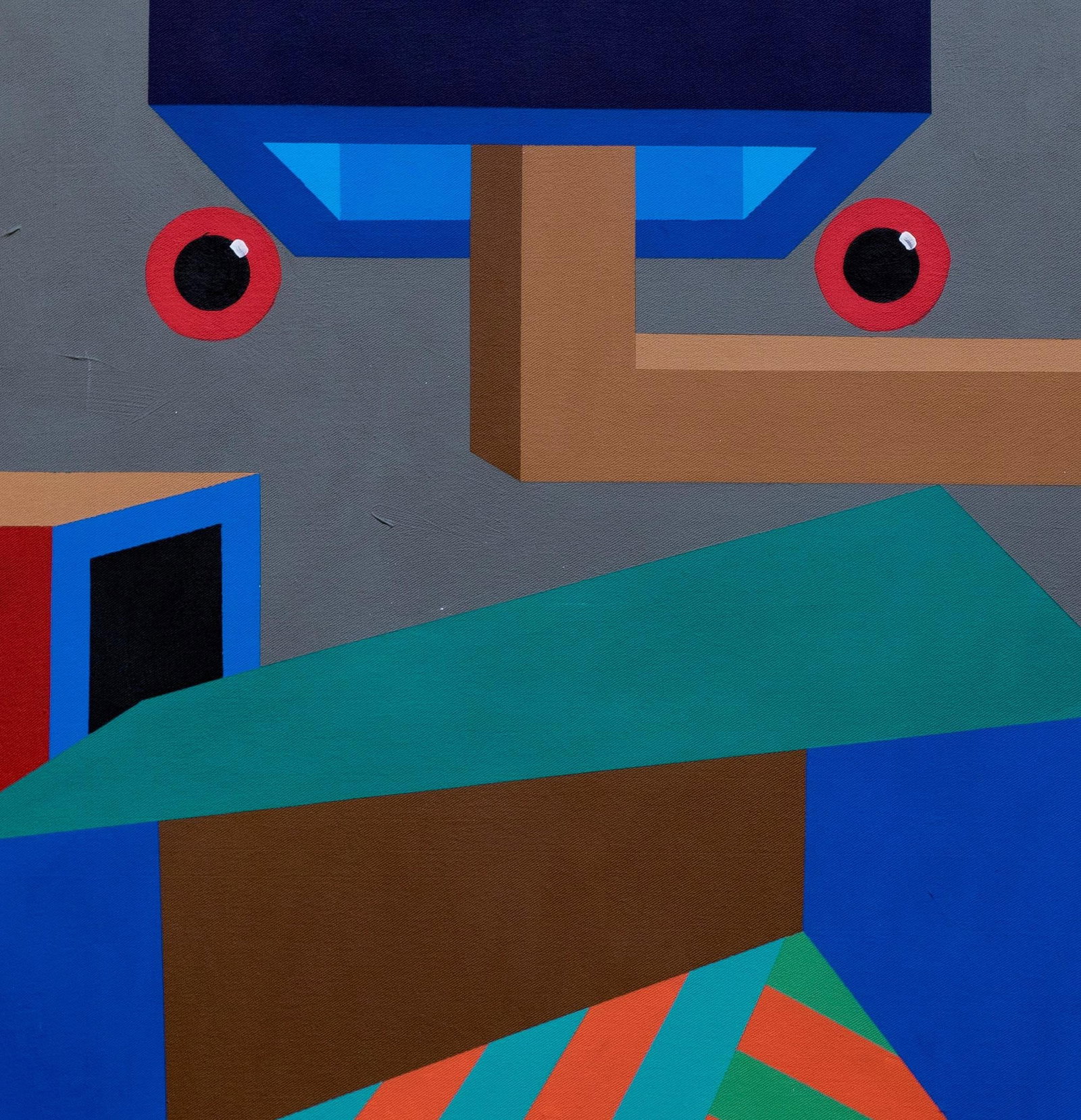 Chinedu Chidebe, Planes of a Split Atom -21st Century, Contemporary, Geometric Abstract, Interior, - 10