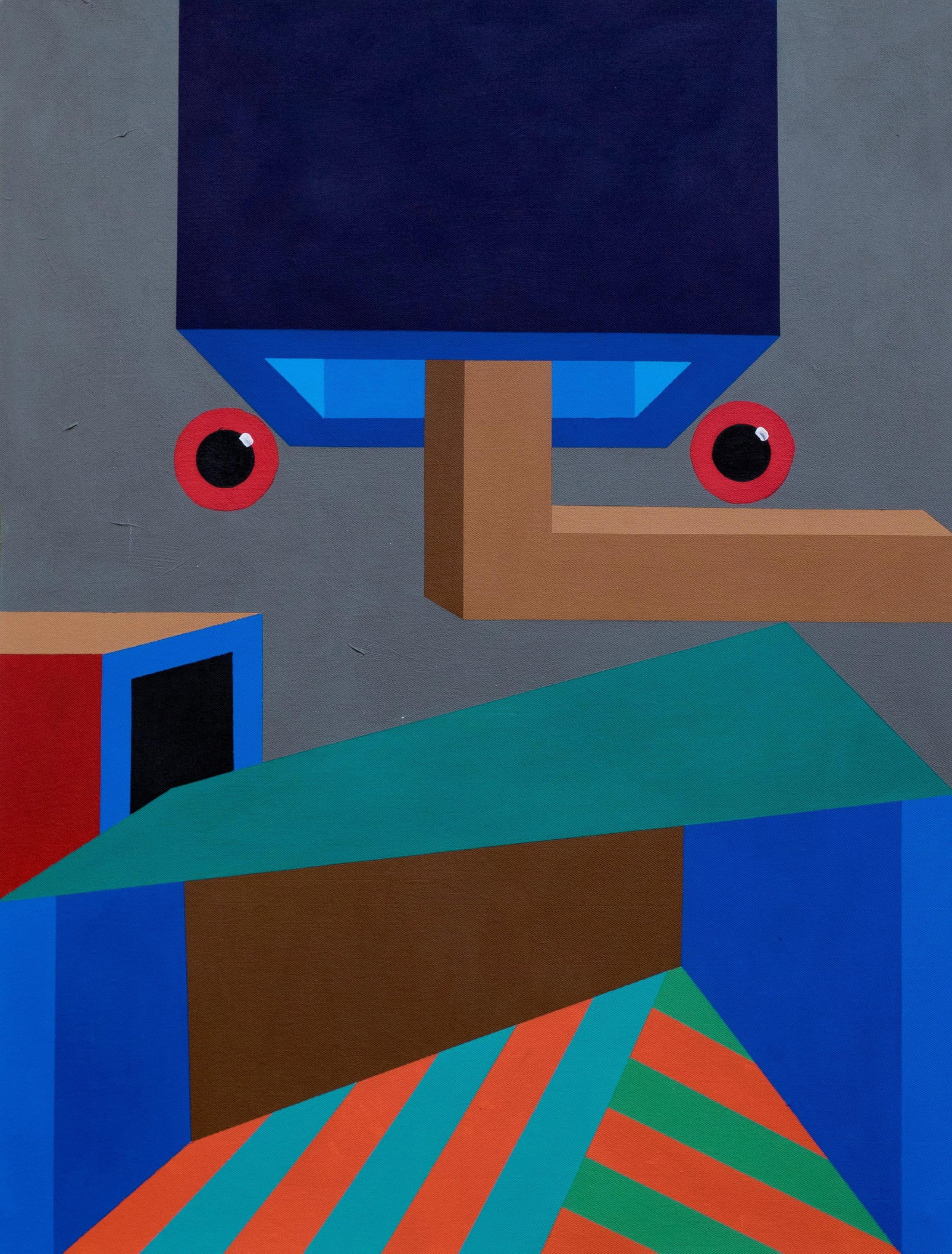 Chinedu Chidebe, Planes of a Split Atom -21st Century, Contemporary, Geometric Abstract, Interior, - 5