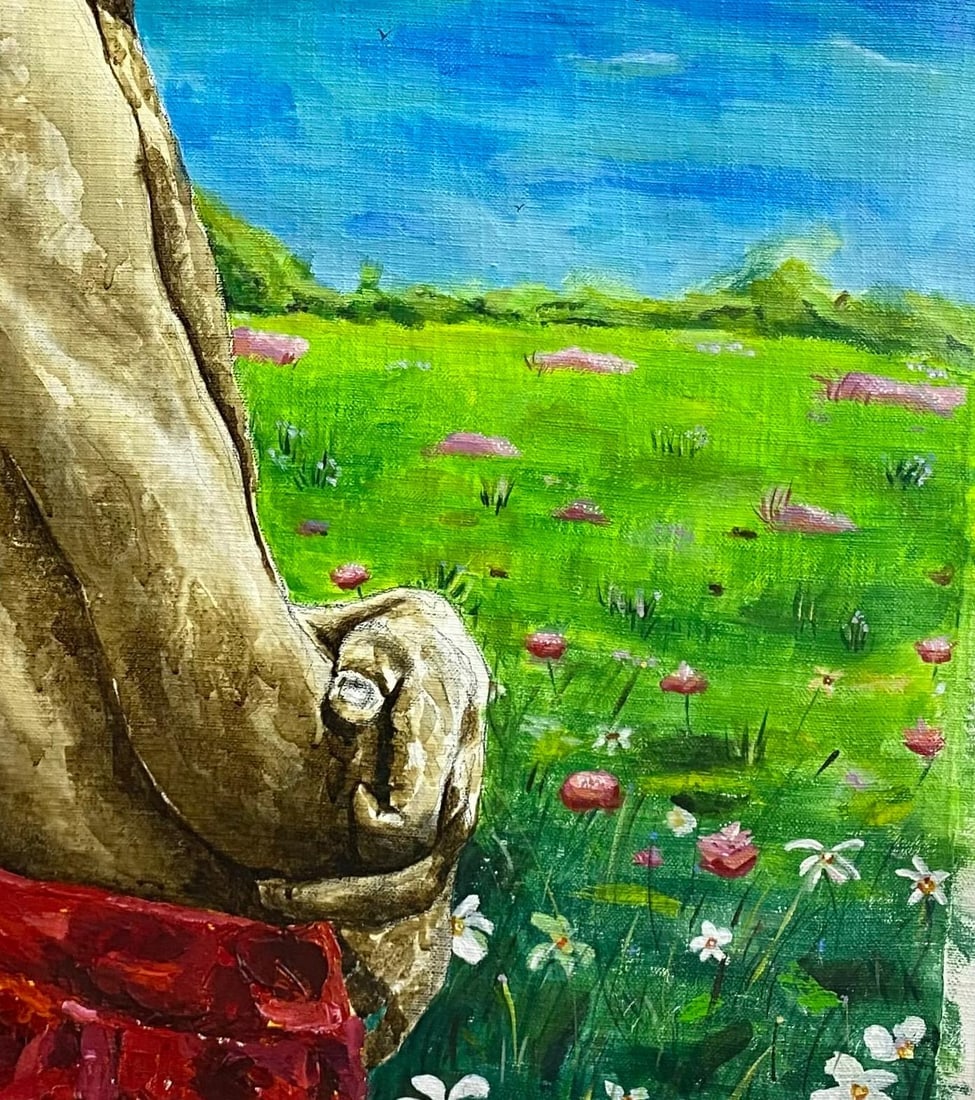 Emmanuel Ojebola, Echoes of Success and Unseen Burdens - 21st Century, Contemporary, Garden, Men, - 11