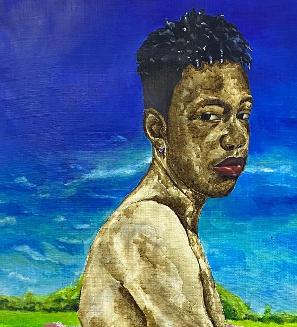 Emmanuel Ojebola, Echoes of Success and Unseen Burdens - 21st Century, Contemporary, Garden, Men, - 14