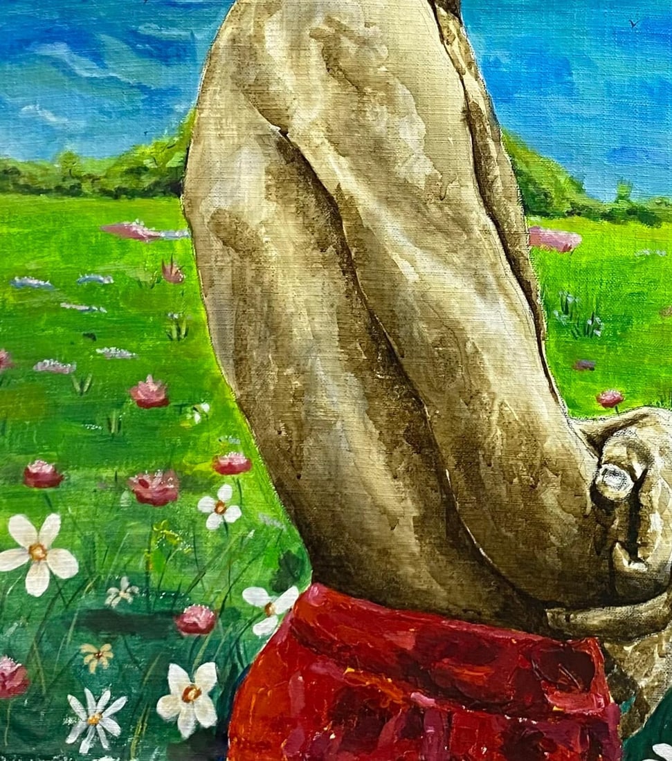Emmanuel Ojebola, Echoes of Success and Unseen Burdens - 21st Century, Contemporary, Garden, Men, - 4