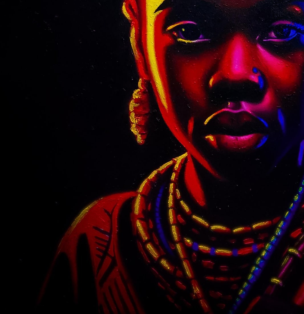 Awosola Michael Angello, Sonorous Whispers of Lyrics -21st Century, Contemporary, Portrait Painting, - 13