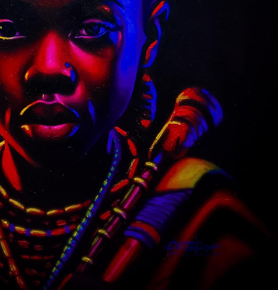 Awosola Michael Angello, Sonorous Whispers of Lyrics -21st Century, Contemporary, Portrait Painting, - 2