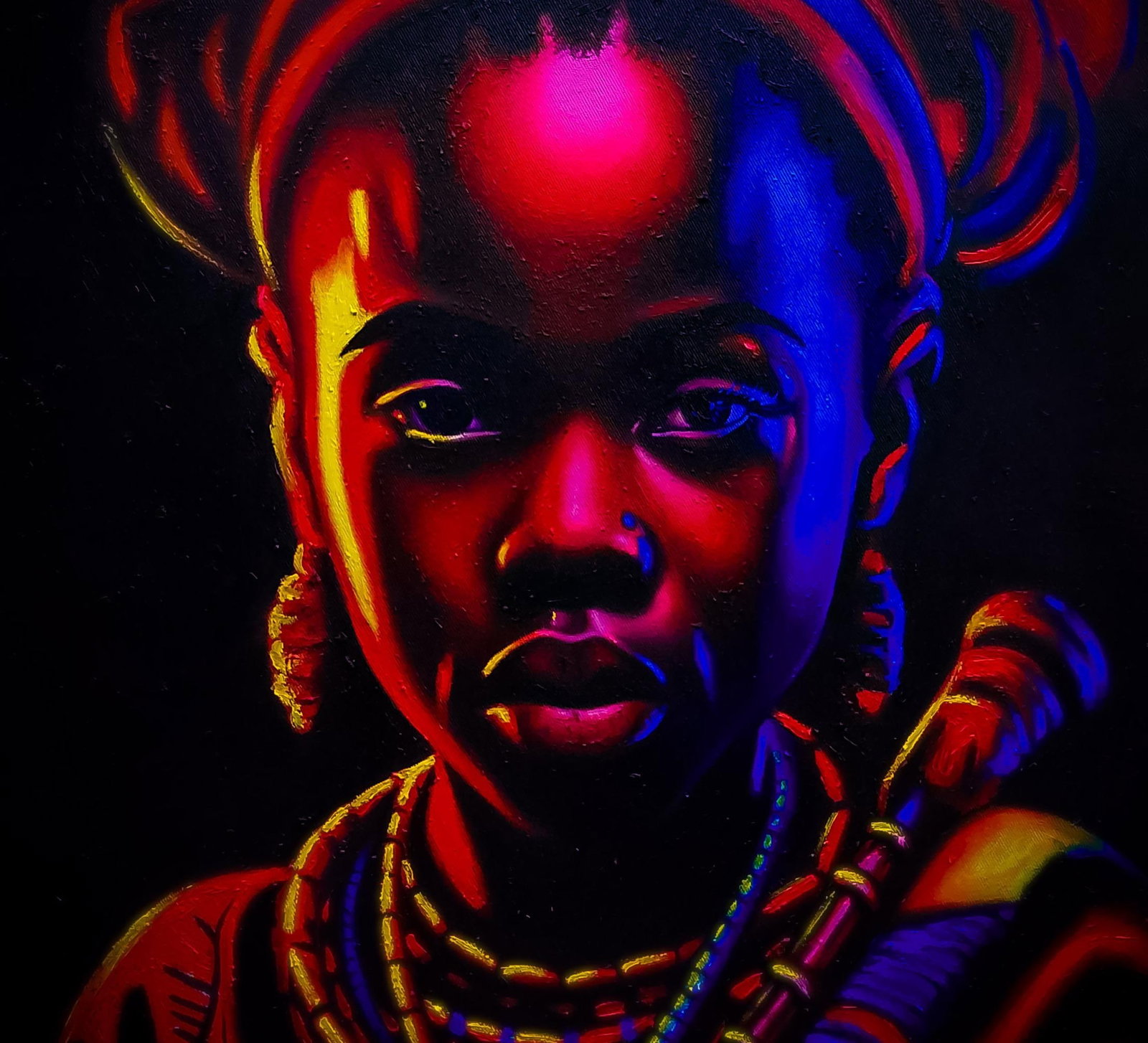 Awosola Michael Angello, Sonorous Whispers of Lyrics -21st Century, Contemporary, Portrait Painting, - 3