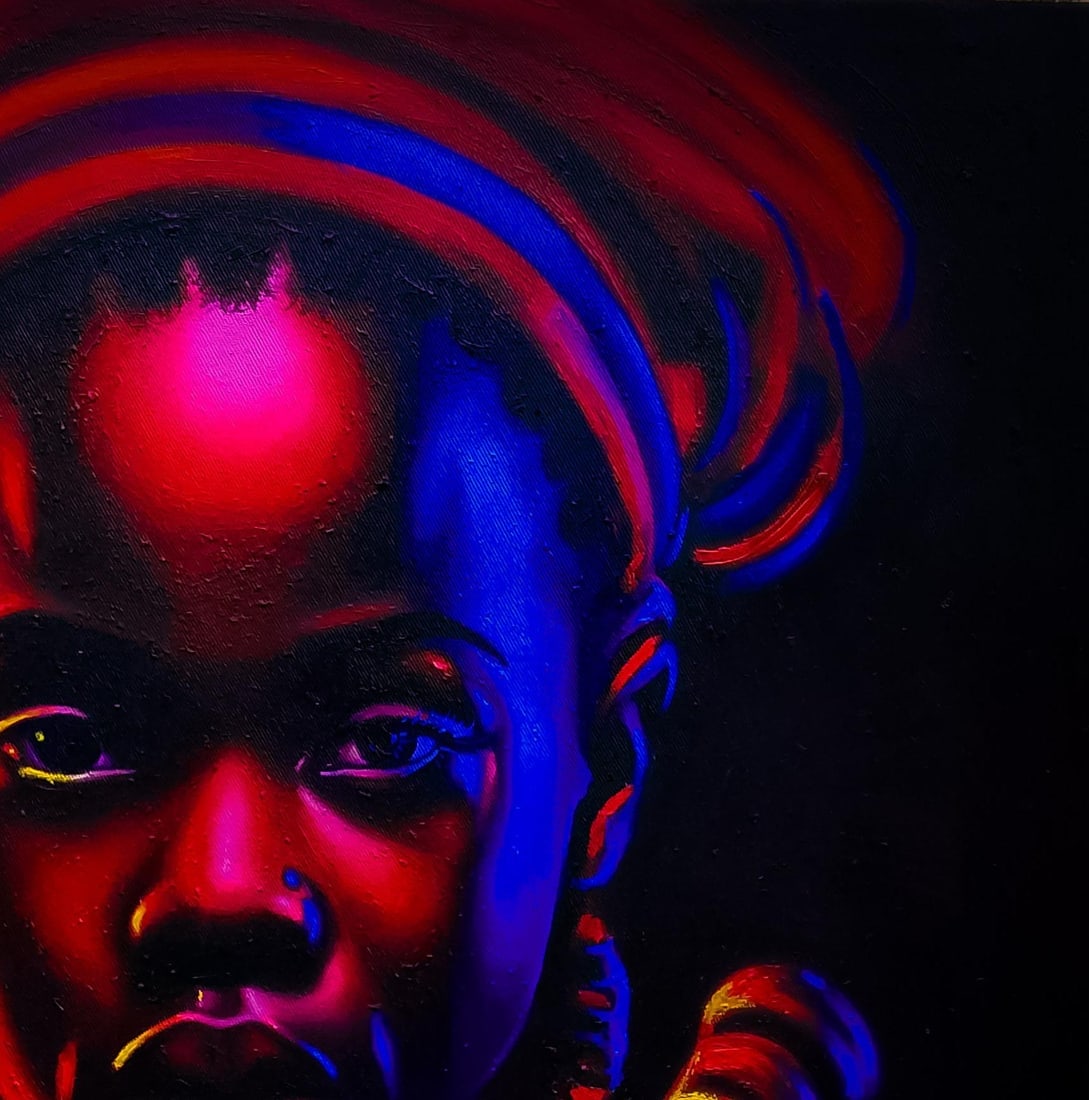 Awosola Michael Angello, Sonorous Whispers of Lyrics -21st Century, Contemporary, Portrait Painting, - 6