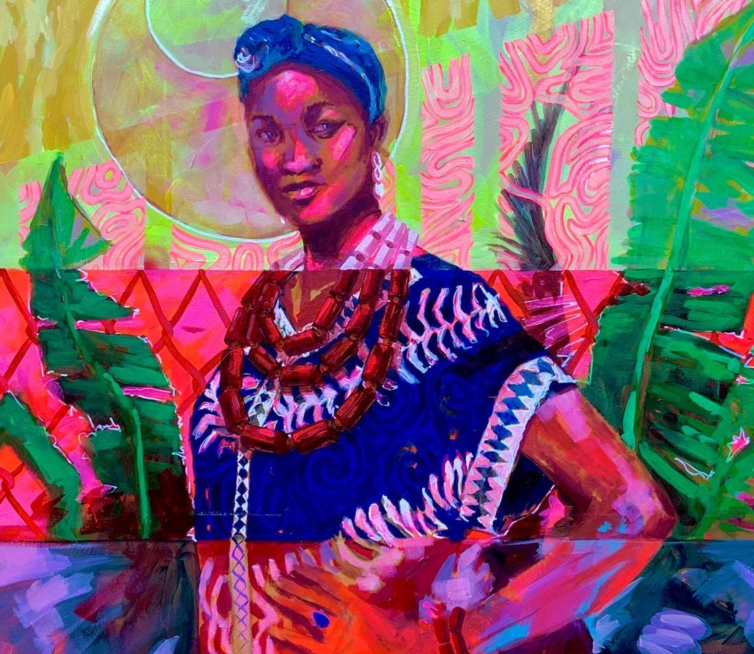Godfrey Chukwuebuka , Adanna (Cultural Fusion) -21st Century, Contemporary, Figurative Painting, - 3