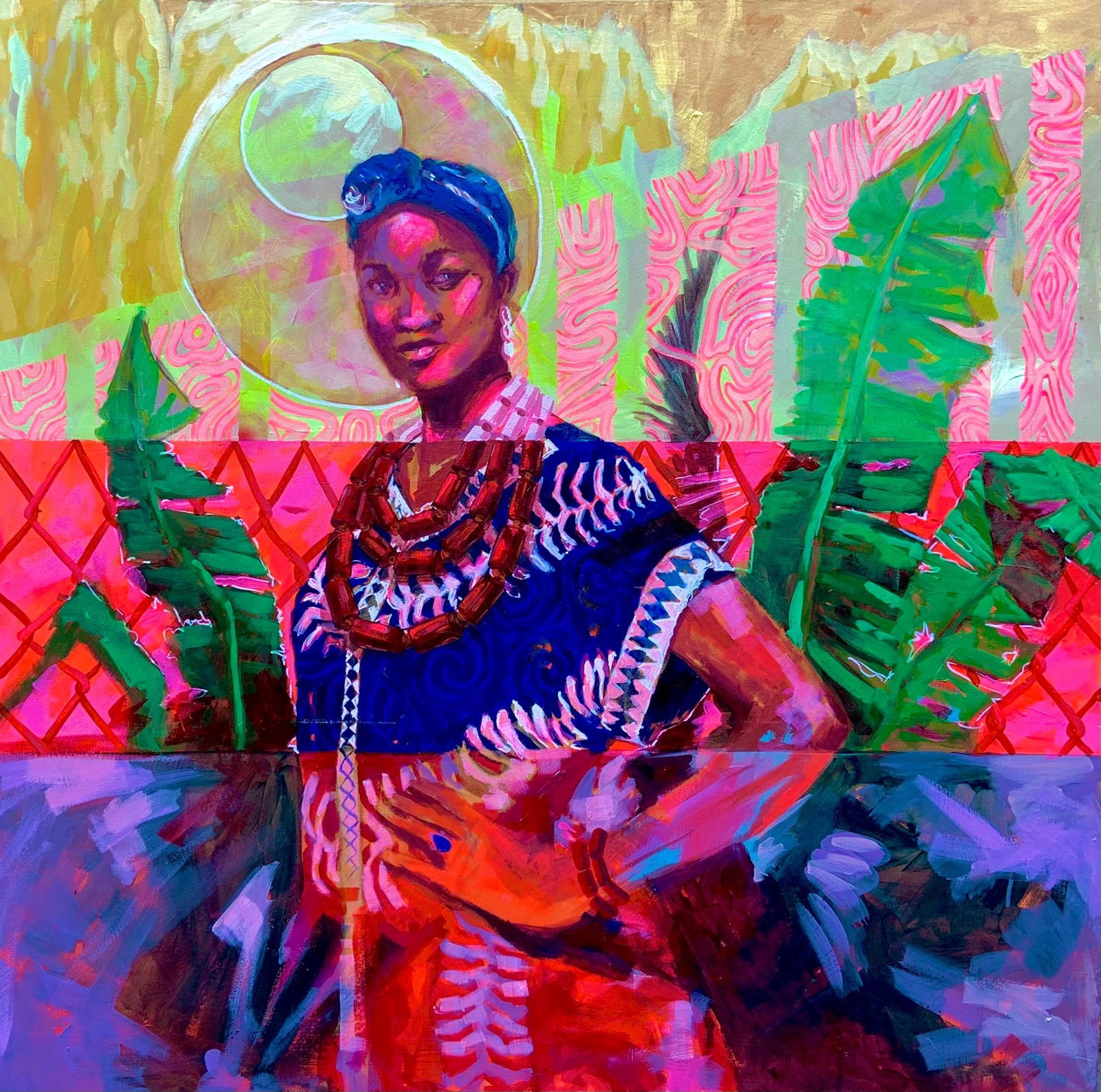Godfrey Chukwuebuka , Adanna (Cultural Fusion) -21st Century, Contemporary, Figurative Painting, - 4