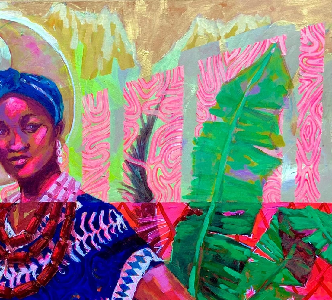 Godfrey Chukwuebuka , Adanna (Cultural Fusion) -21st Century, Contemporary, Figurative Painting, - 6
