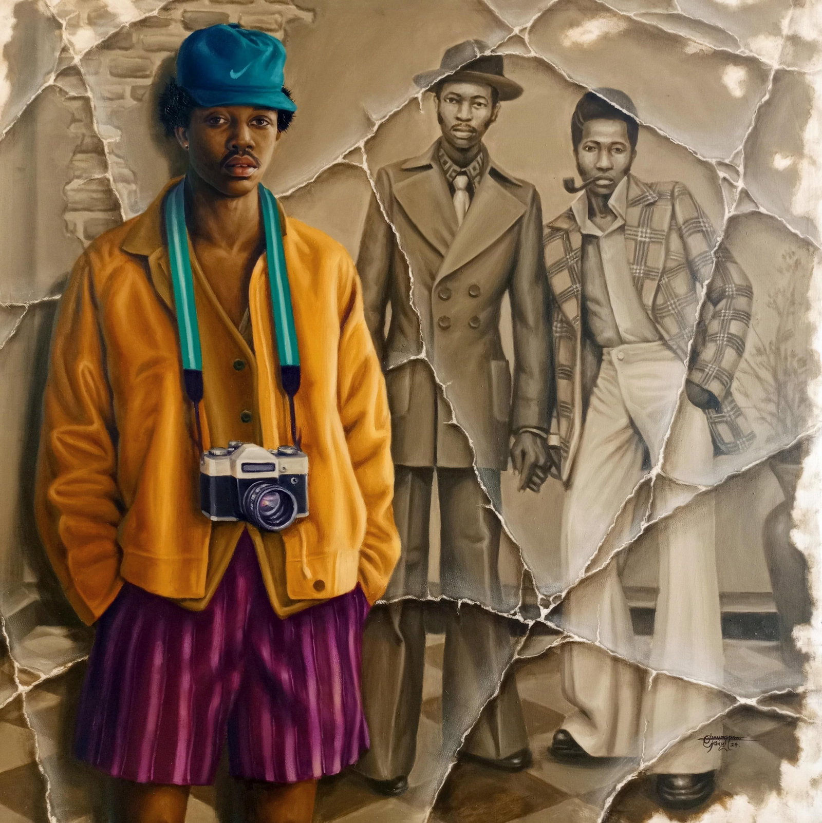 Oluwaseun Ojebiyi, Timeless Friends -21st Century, Contemporary, Figurative Painting, Oil, 2024 - 10