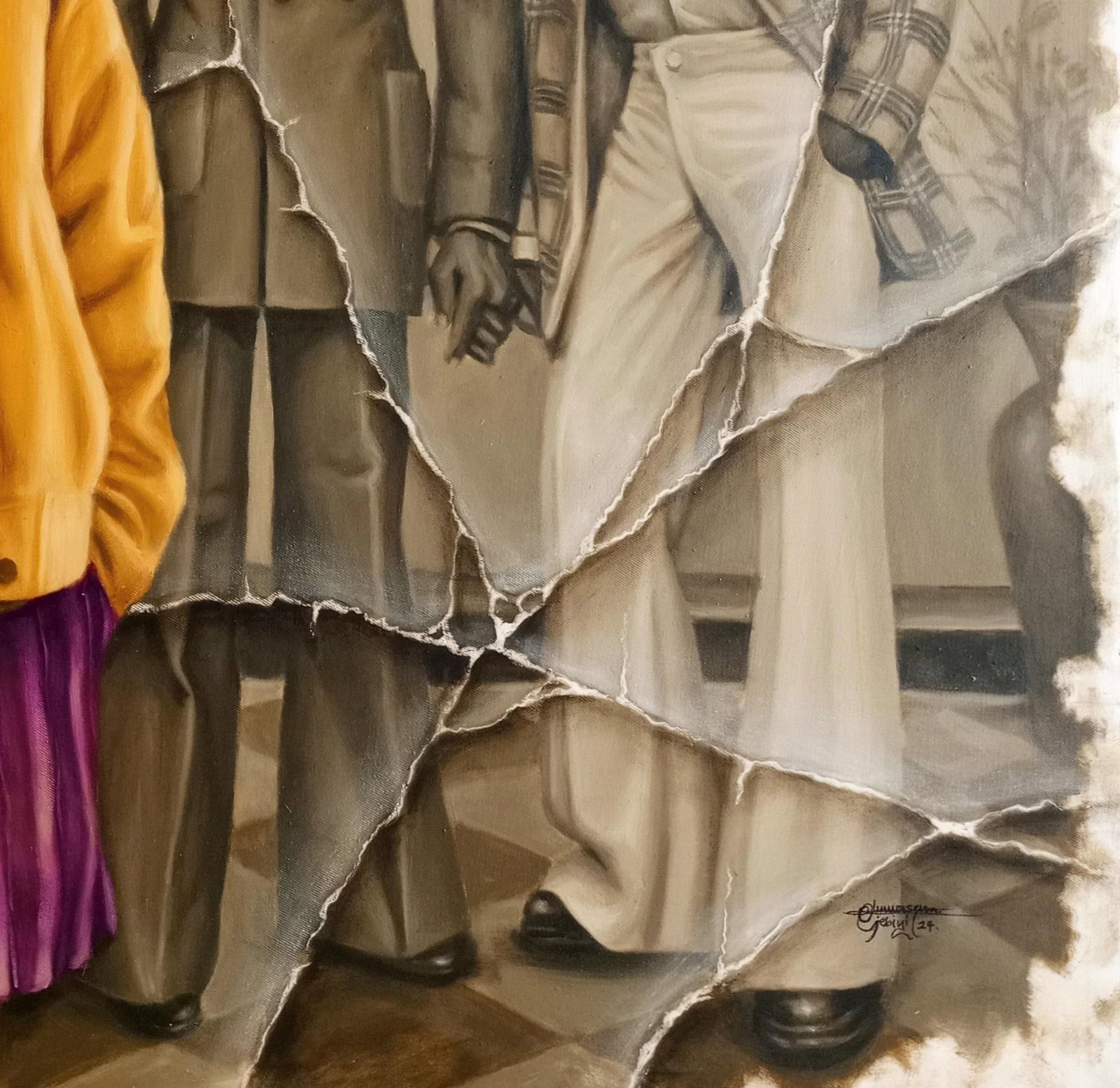 Oluwaseun Ojebiyi, Timeless Friends -21st Century, Contemporary, Figurative Painting, Oil, 2024 - 2