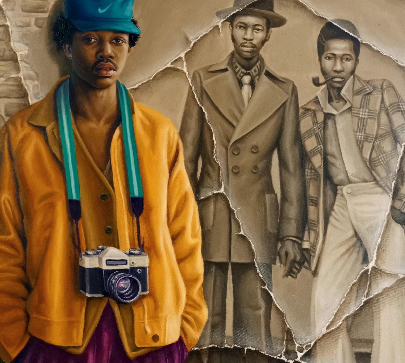 Oluwaseun Ojebiyi, Timeless Friends -21st Century, Contemporary, Figurative Painting, Oil, 2024 - 3