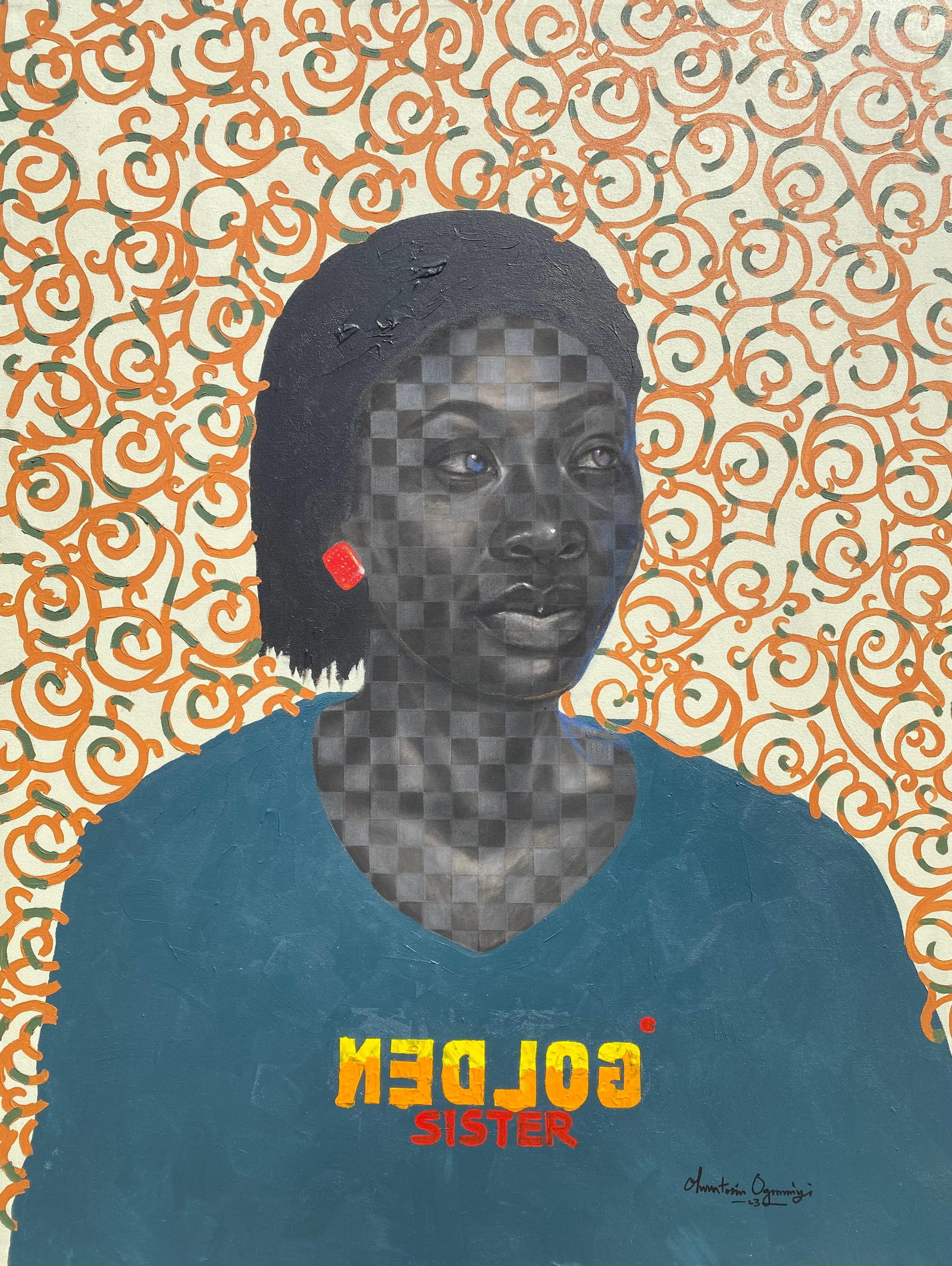Oluwatosin Ogunniyi , Blood Sister - 21st Century, Contemporary, Figurative Portrait, Black Women - 2