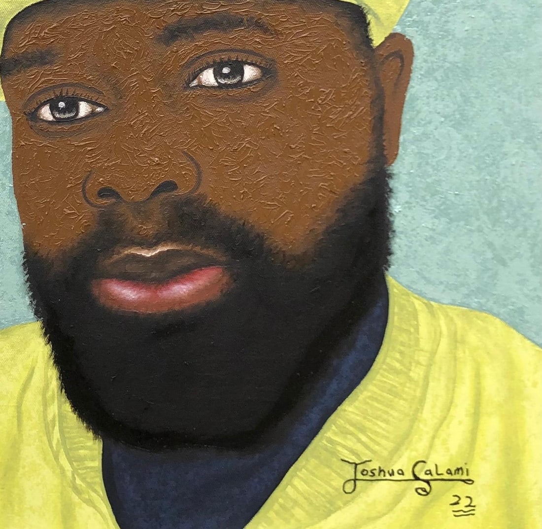Joshua Salami, My Favorite Head Gear - 21st Century, Expressionist, Figurative Portrait, Men, 2022 - 2