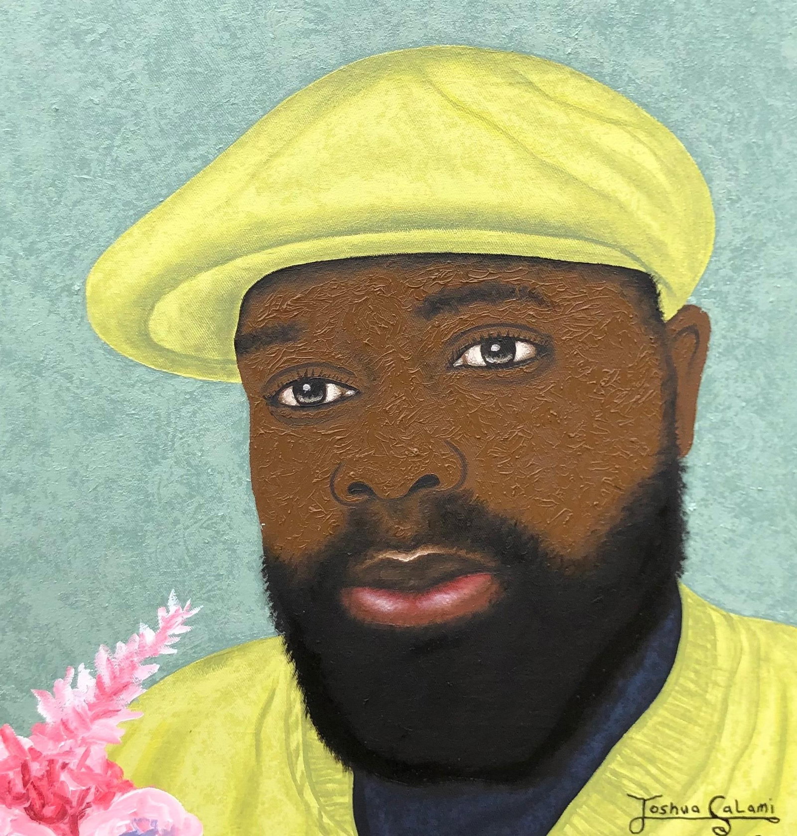 Joshua Salami, My Favorite Head Gear - 21st Century, Expressionist, Figurative Portrait, Men, 2022 - 3