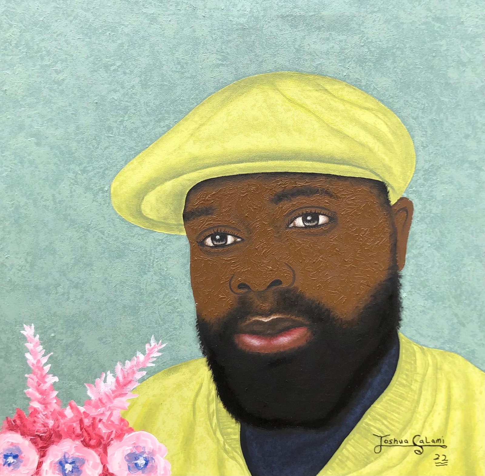 Joshua Salami, My Favorite Head Gear - 21st Century, Expressionist, Figurative Portrait, Men, 2022 - 4