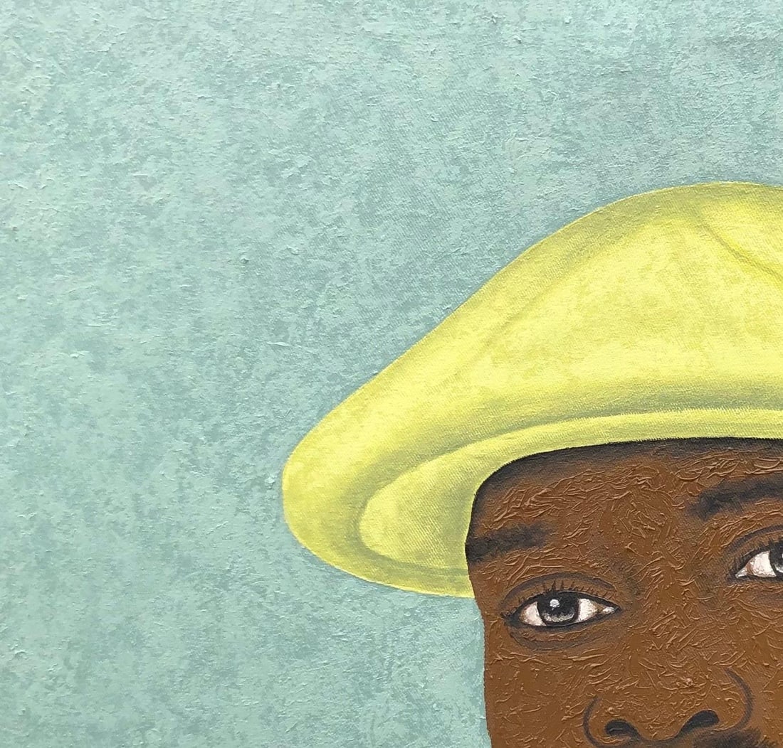 Joshua Salami, My Favorite Head Gear - 21st Century, Expressionist, Figurative Portrait, Men, 2022 - 5