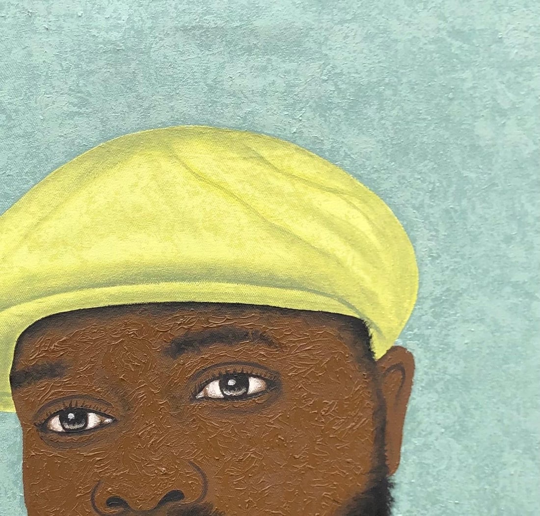 Joshua Salami, My Favorite Head Gear - 21st Century, Expressionist, Figurative Portrait, Men, 2022 - 6