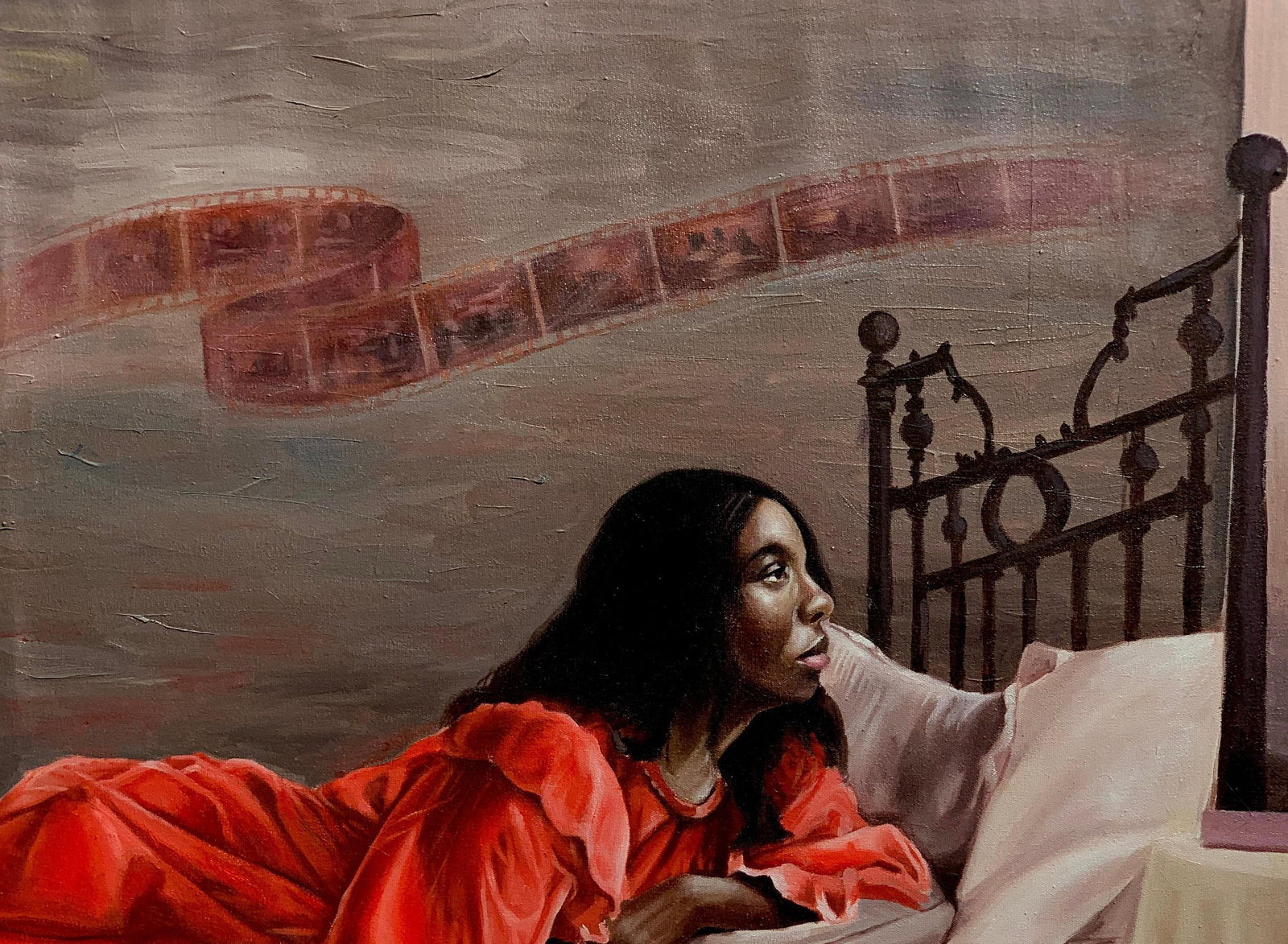 Afolayan Emmanuel, Unfurling the Past 2-21st Century, Contemporary, Figurative Painting, Oil, Women, - 5