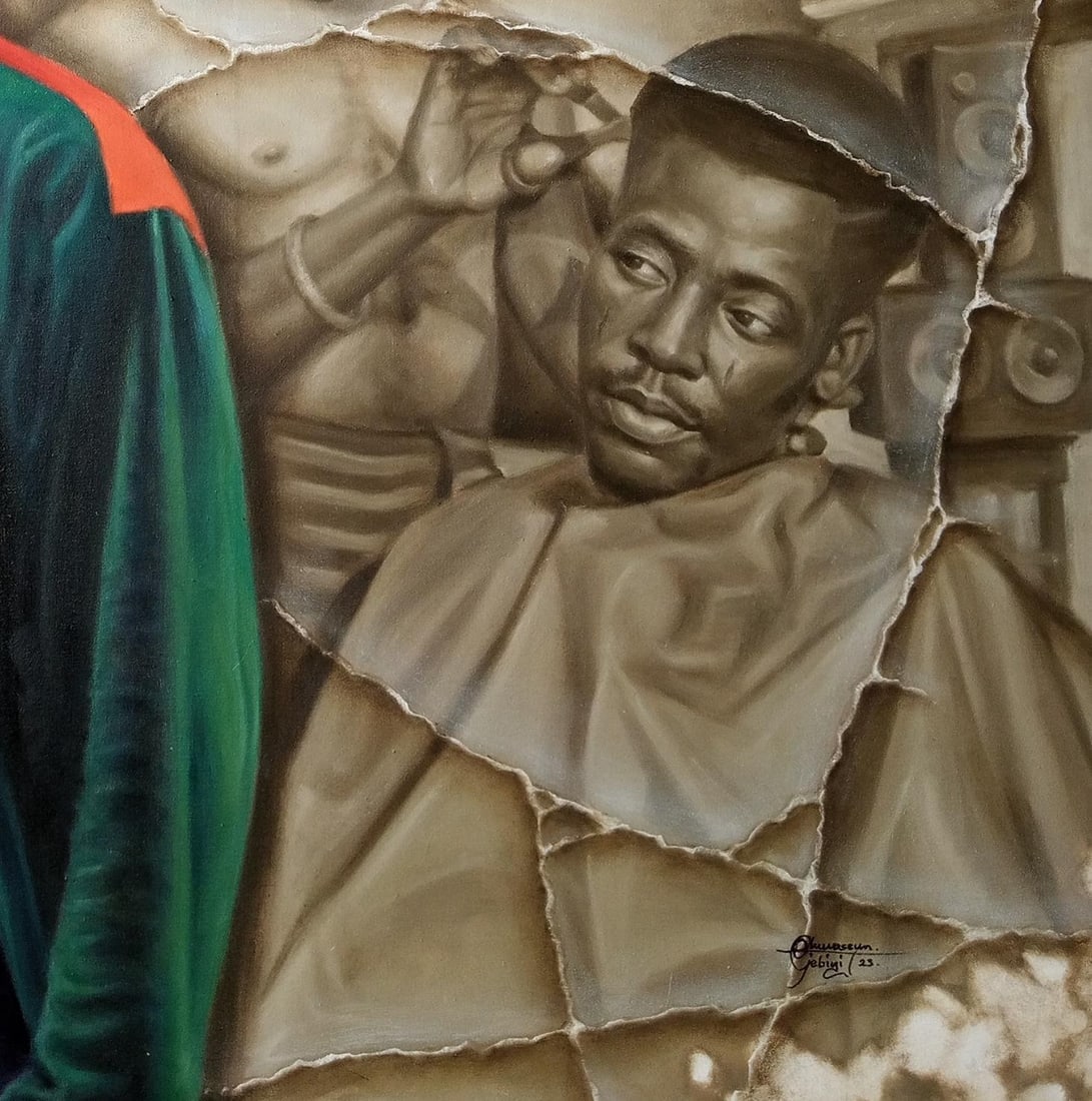 Oluwaseun Ojebiyi, Vintage Vibe -21st Century, Contemporary, Figurative Painting, Oil, 2023 - 8