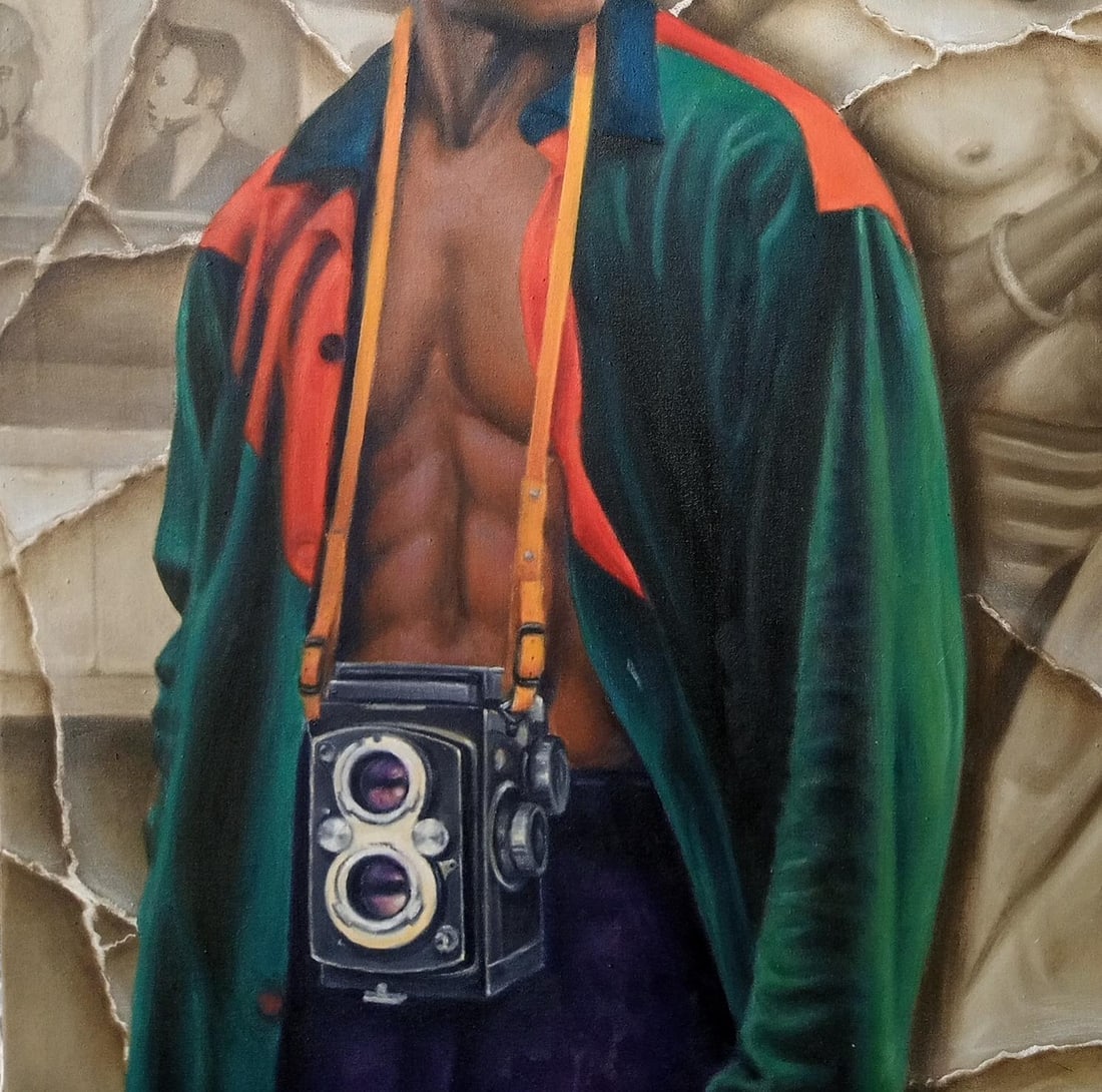 Oluwaseun Ojebiyi, Vintage Vibe -21st Century, Contemporary, Figurative Painting, Oil, 2023 - 13