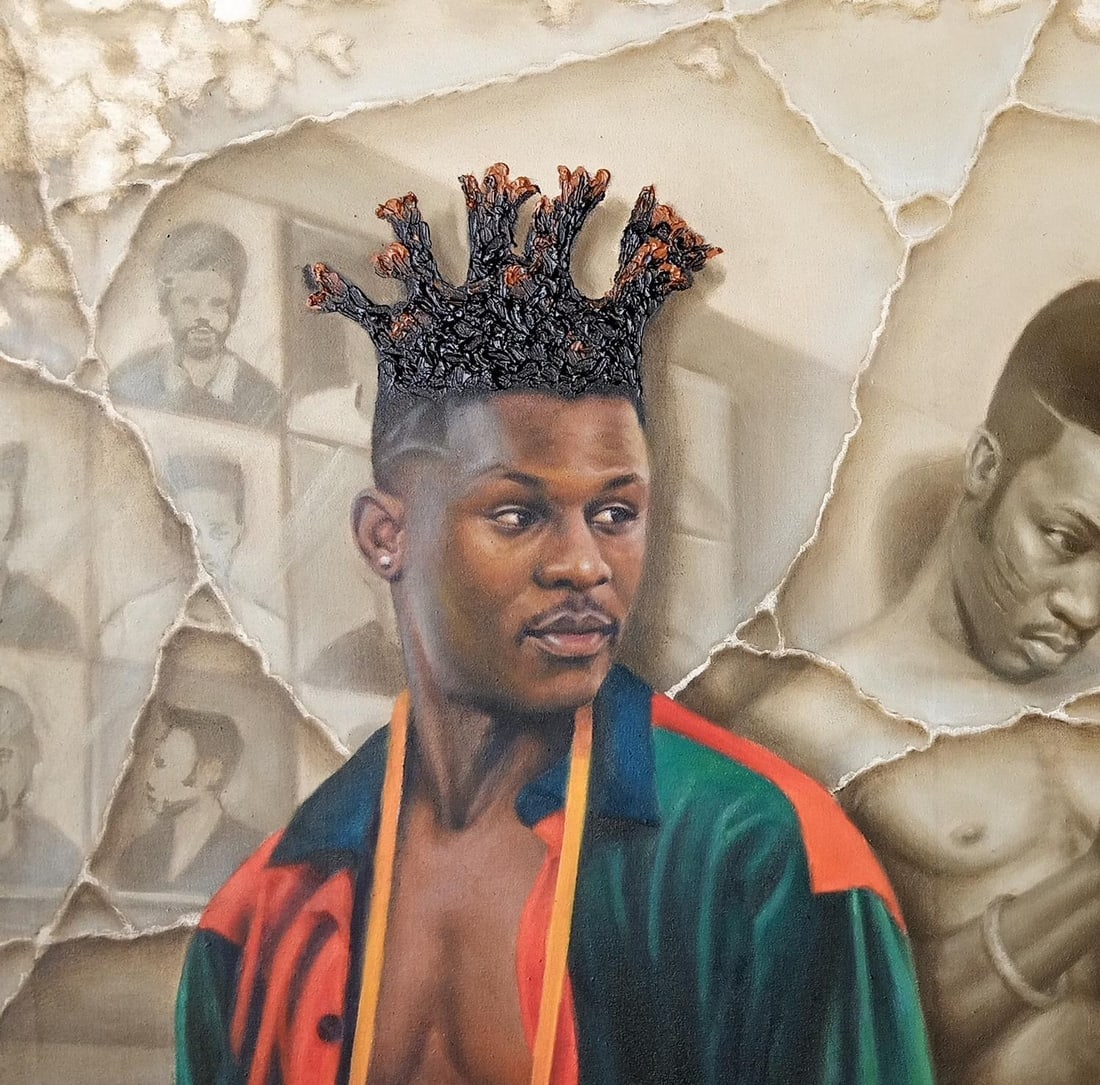 Oluwaseun Ojebiyi, Vintage Vibe -21st Century, Contemporary, Figurative Painting, Oil, 2023 - 5