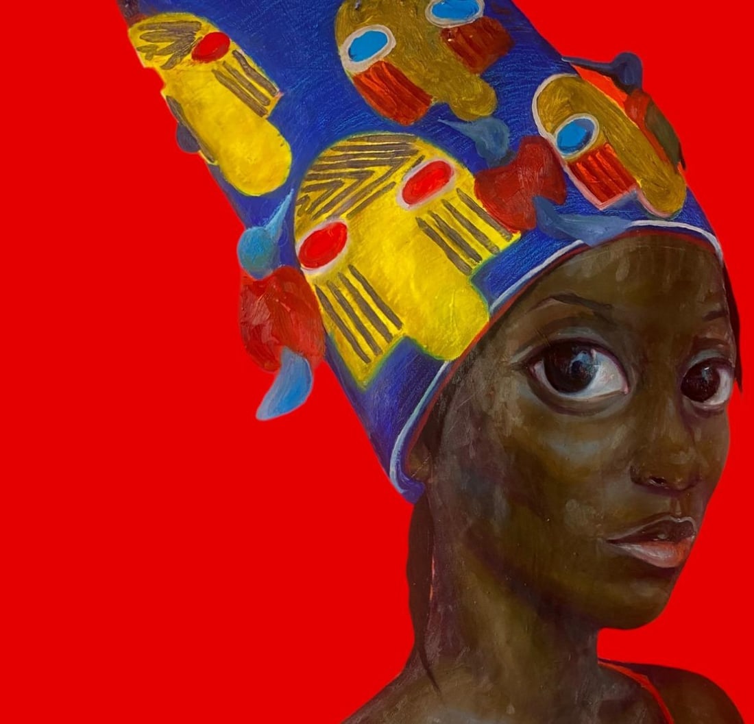 Mayowa Esan, Royalty -21st Century, Contemporary, Figurative Painting, Mixed Media, Women art, 2023 - 6