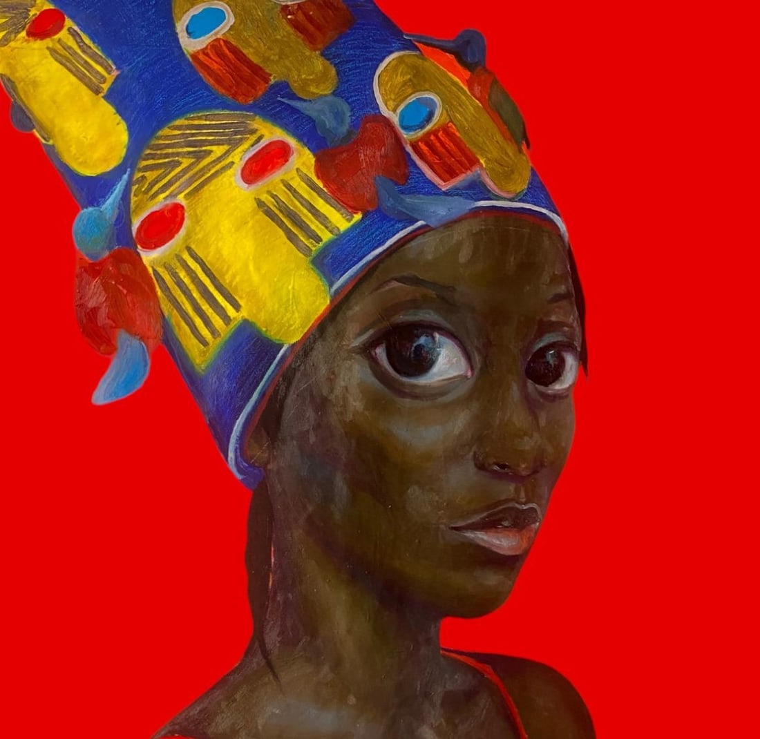 Mayowa Esan, Royalty -21st Century, Contemporary, Figurative Painting, Mixed Media, Women art, 2023 - 7