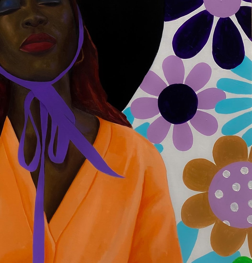 Gobe Joseph, Solitude - 21st Century, Contemporary, Figurative, Colorful, Women on Hat, 2023 - 9