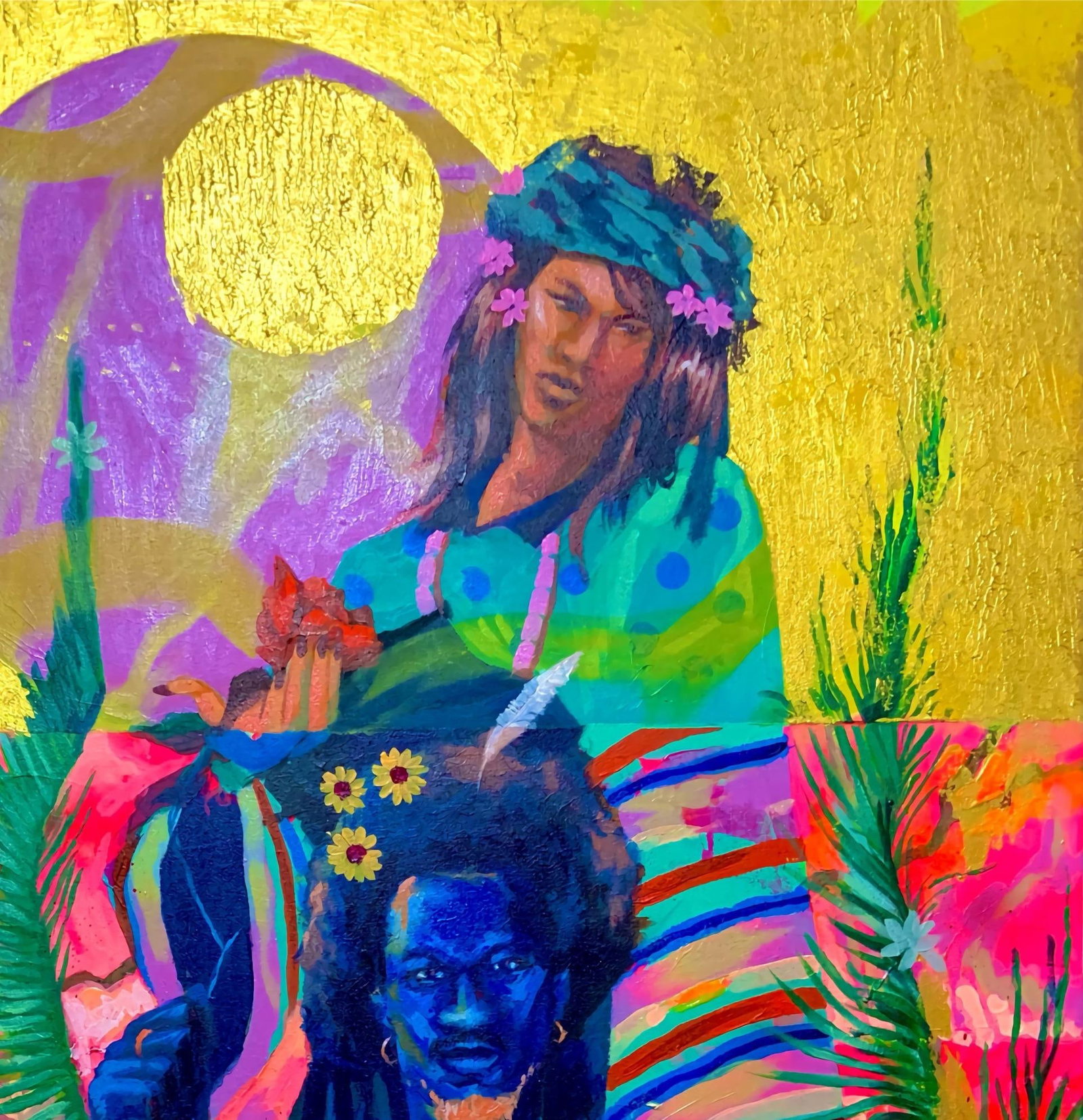 Godfrey Chukwuebuka , Cultural Fusion -21st Century, Contemporary, Figurative Painting, Women art, - 7