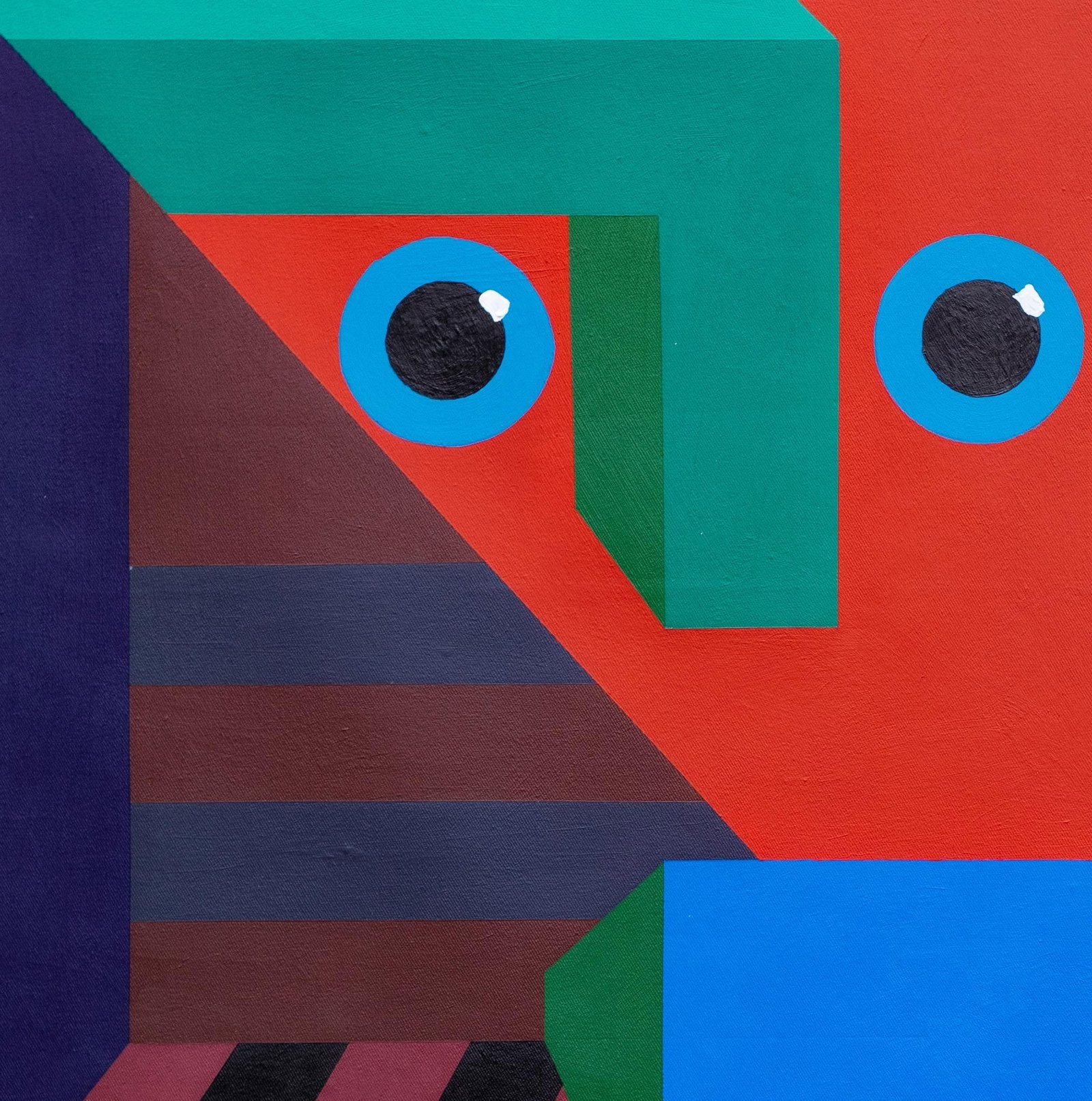 Chinedu Chidebe, Face 1 - 21st Century, Contemporary, Geometric Abstract, Interior, Art Deco, 2024 - 3