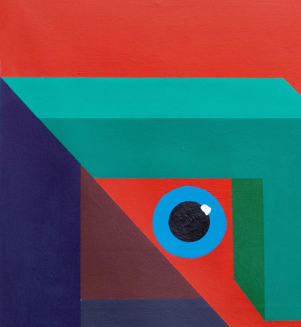 Chinedu Chidebe, Face 1 - 21st Century, Contemporary, Geometric Abstract, Interior, Art Deco, 2024 - 5