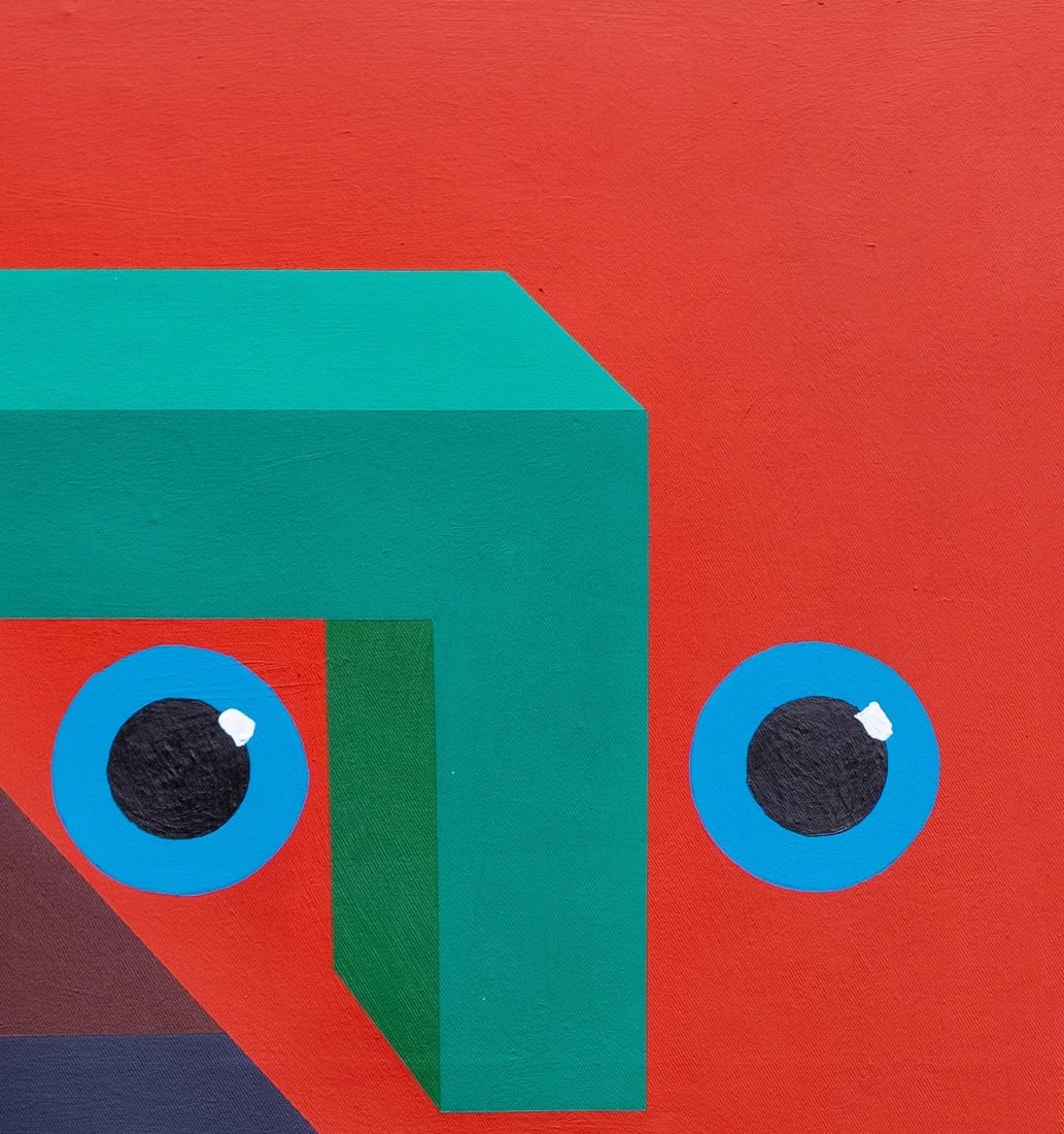 Chinedu Chidebe, Face 1 - 21st Century, Contemporary, Geometric Abstract, Interior, Art Deco, 2024 - 6