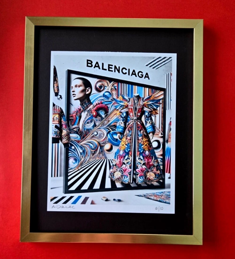 ALEXANDER DULAC + BALENCIAGA SPIRIT Hand Signed Authentic Print LtdEd of 10 COA: Up for Sale is this Beautiful and Elegant Hand Signed Authentic Giclee by renowned contemporary artist ALEXANDER DU LAC " BALENCIAGA " The print is mounted and framed. The area covered by the whole pi