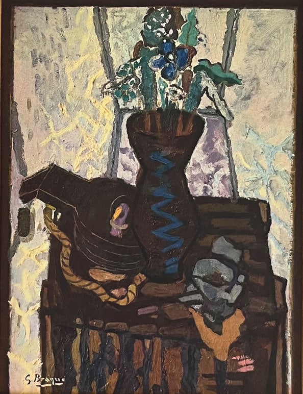 Braque 1946 Pot de Fleurs Sur une Caisse 2 framed - 3