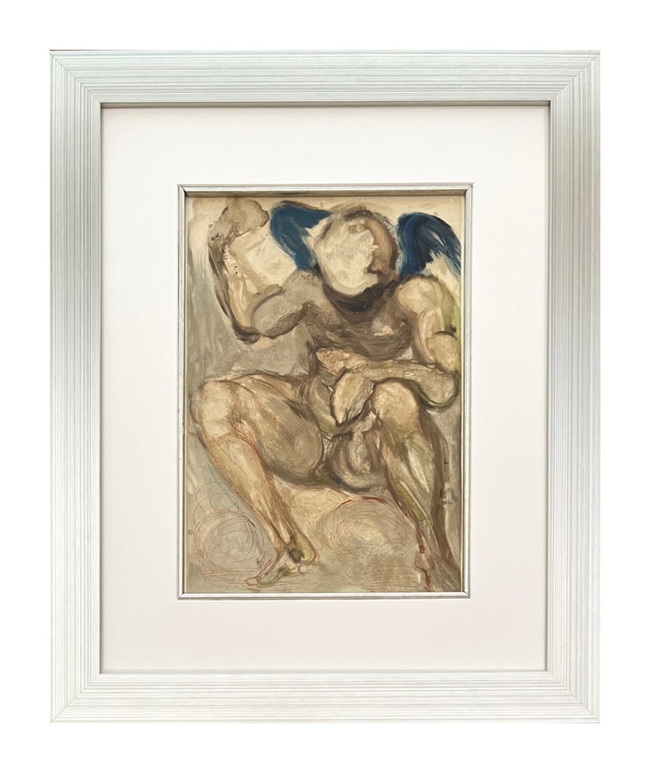 1960 Salvador Dali Woodcut Purgatory 15 Envy framed: Title: 1960 Salvador Dali Woodcut Purgatory 15 Envy framed Description: Artist: Salvador Dali Country: Spain Title: Purgatory 15 - Envy Medium: Original Woodcut Marks: Not signed not numbered paper Si