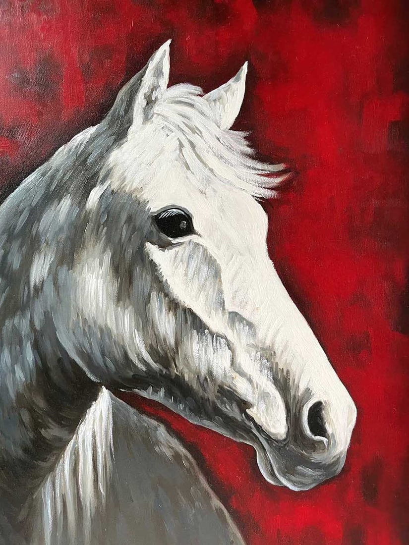 Alberto Schiuma Diana Oil Painting on Canvas Framed - 3