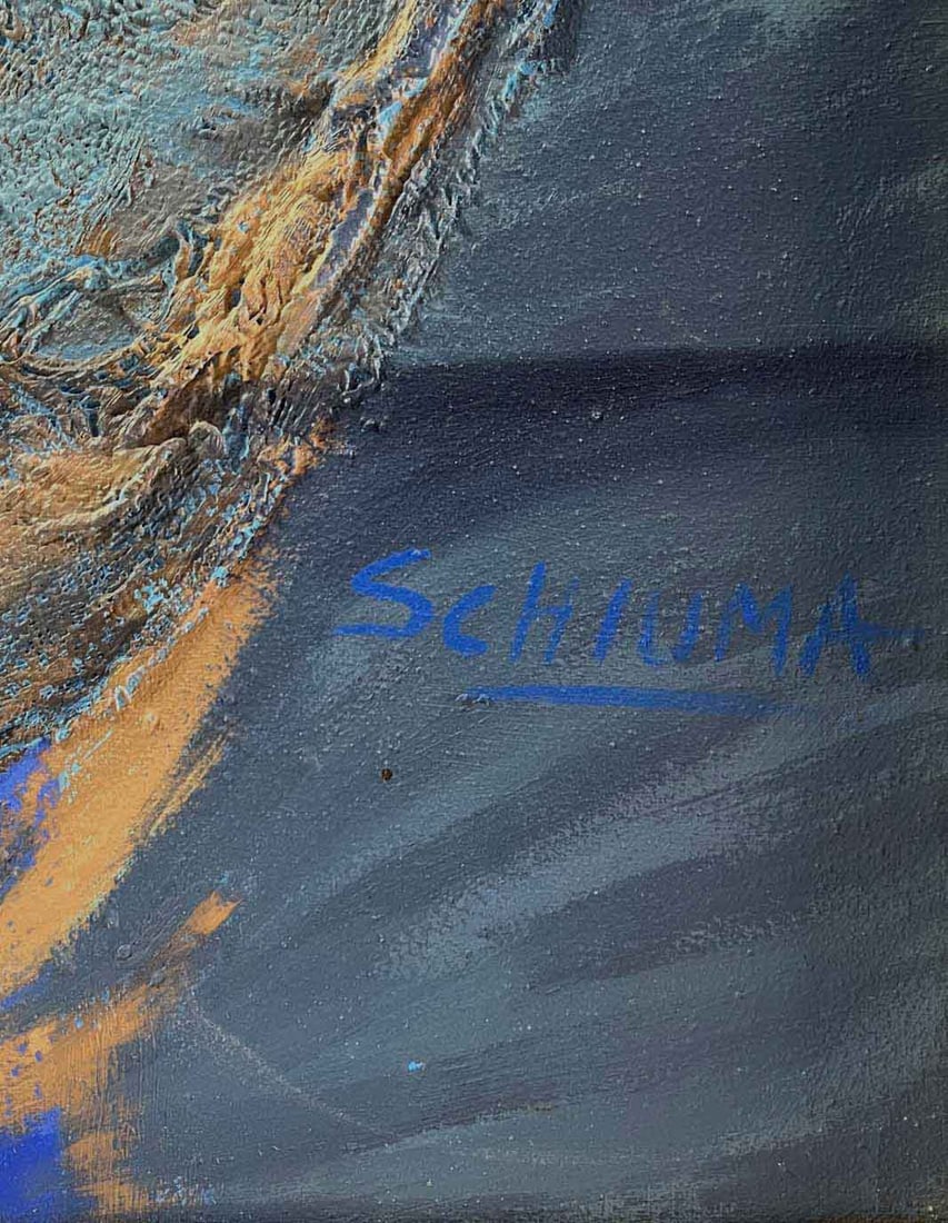 Alberto Schiuma Vestigio 1999 Oil Painting on Canvas framed - 2