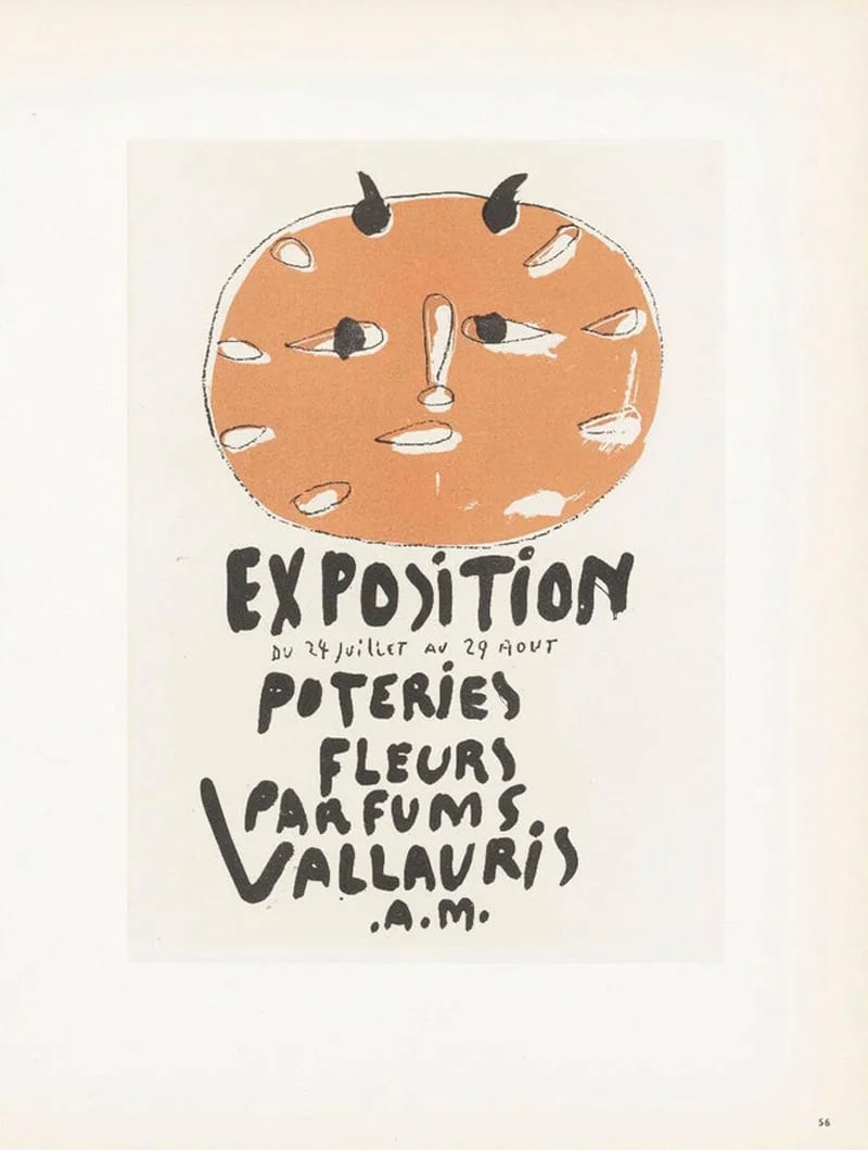 Picasso Lithograph 56 Expo Poteries Fleurs Art in posters 1959