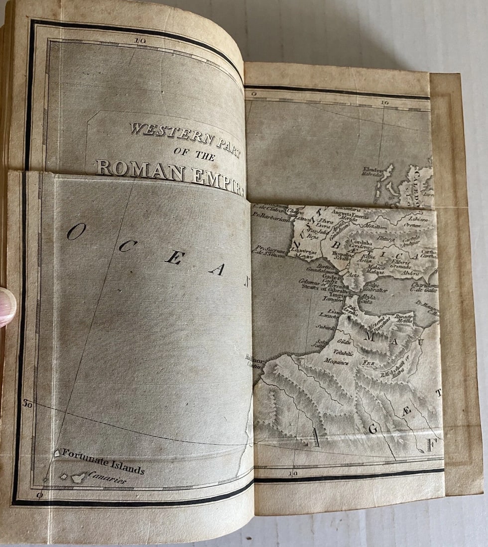 The Rise and Fall of the Roman Empire 9 of 12 Volumes 1815 Leather Maps Gibbon - 10