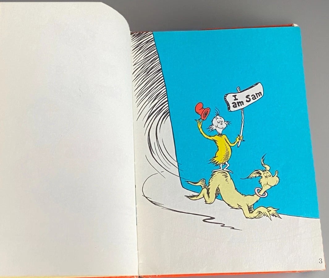 Dr. Seuss Green Eggs and Ham 1960 First Edition HC No DJ Good Condition RARE - 6